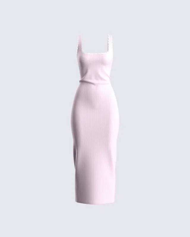 Rai Pink Rib Knit Midi Dress sold by Finesse