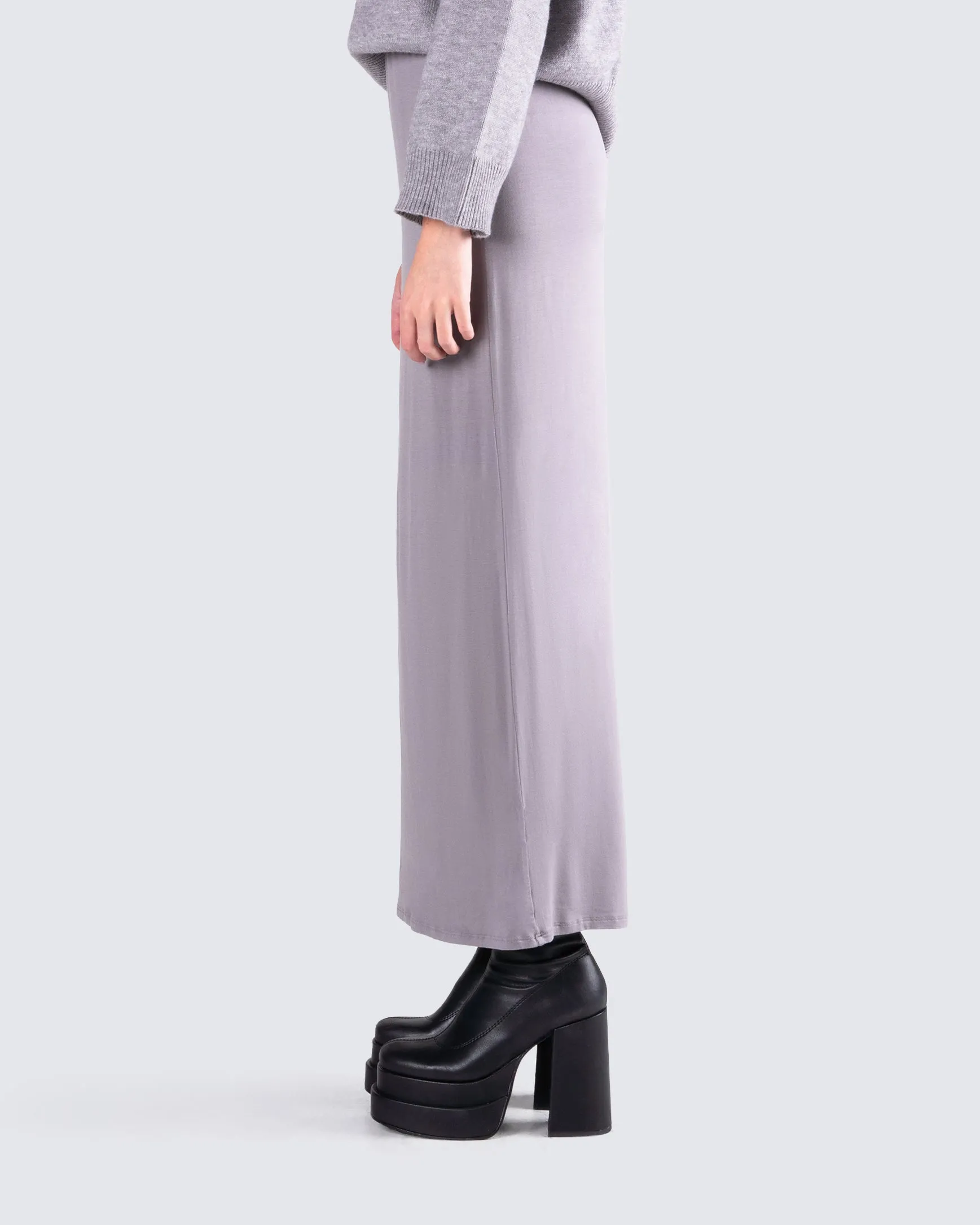 Angela Grey Jersey Maxi Skirt sold by Finesse product image thumbnail 5