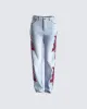 Marek Embellished Blue Jeans sold by Finesse