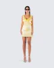 Matilda Yellow Mini Dress sold by Finesse