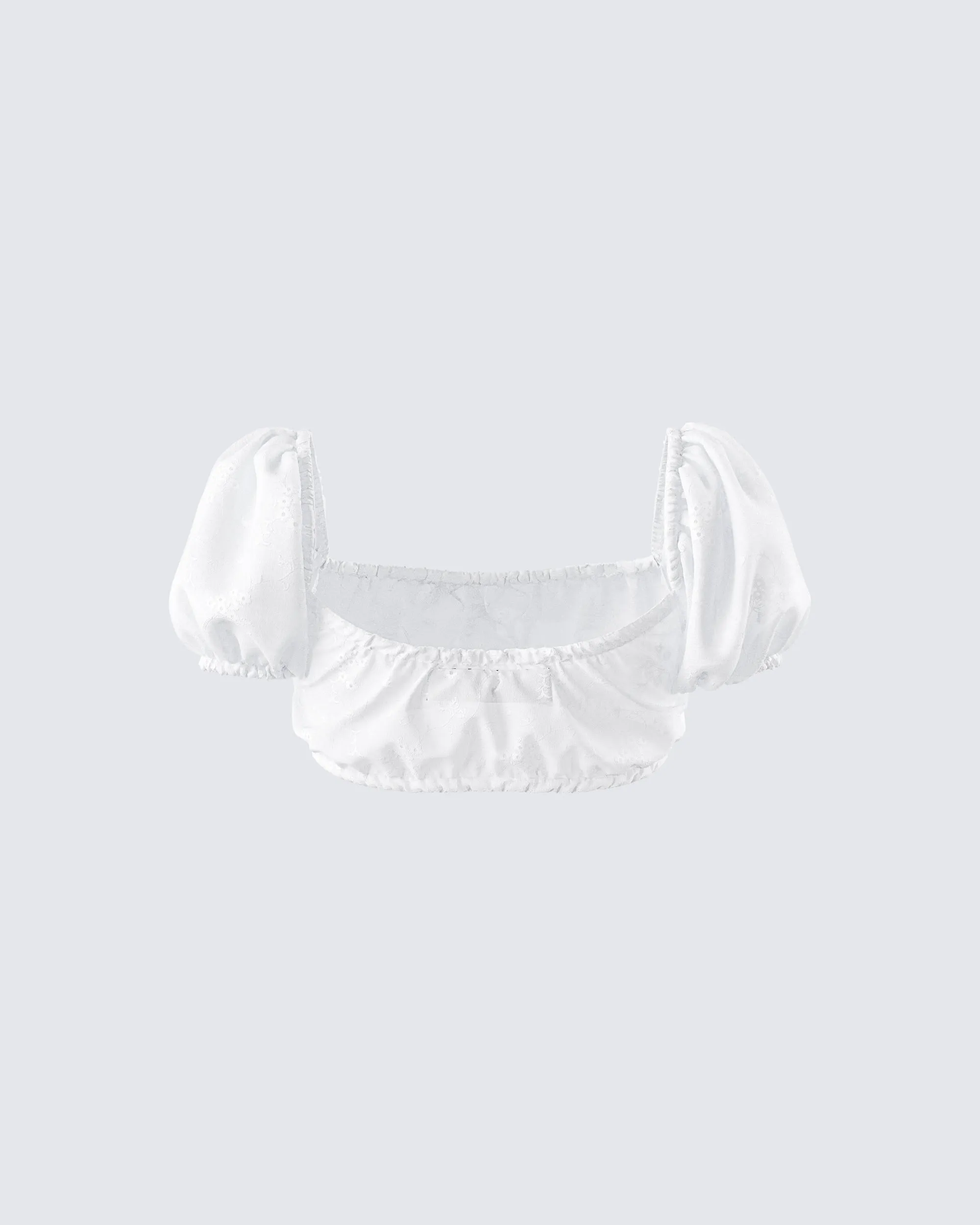 Rue White Cotton Floral Crop Top sold by Finesse product image thumbnail 3