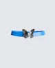 Suzie Blue Butterfly Buckle Belt sold by Finesse