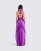 Nandi Purple Ruffle Maxi Dress sold by Finesse