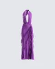 Nandi Purple Ruffle Maxi Dress sold by Finesse