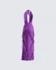Nandi Purple Ruffle Maxi Dress sold by Finesse