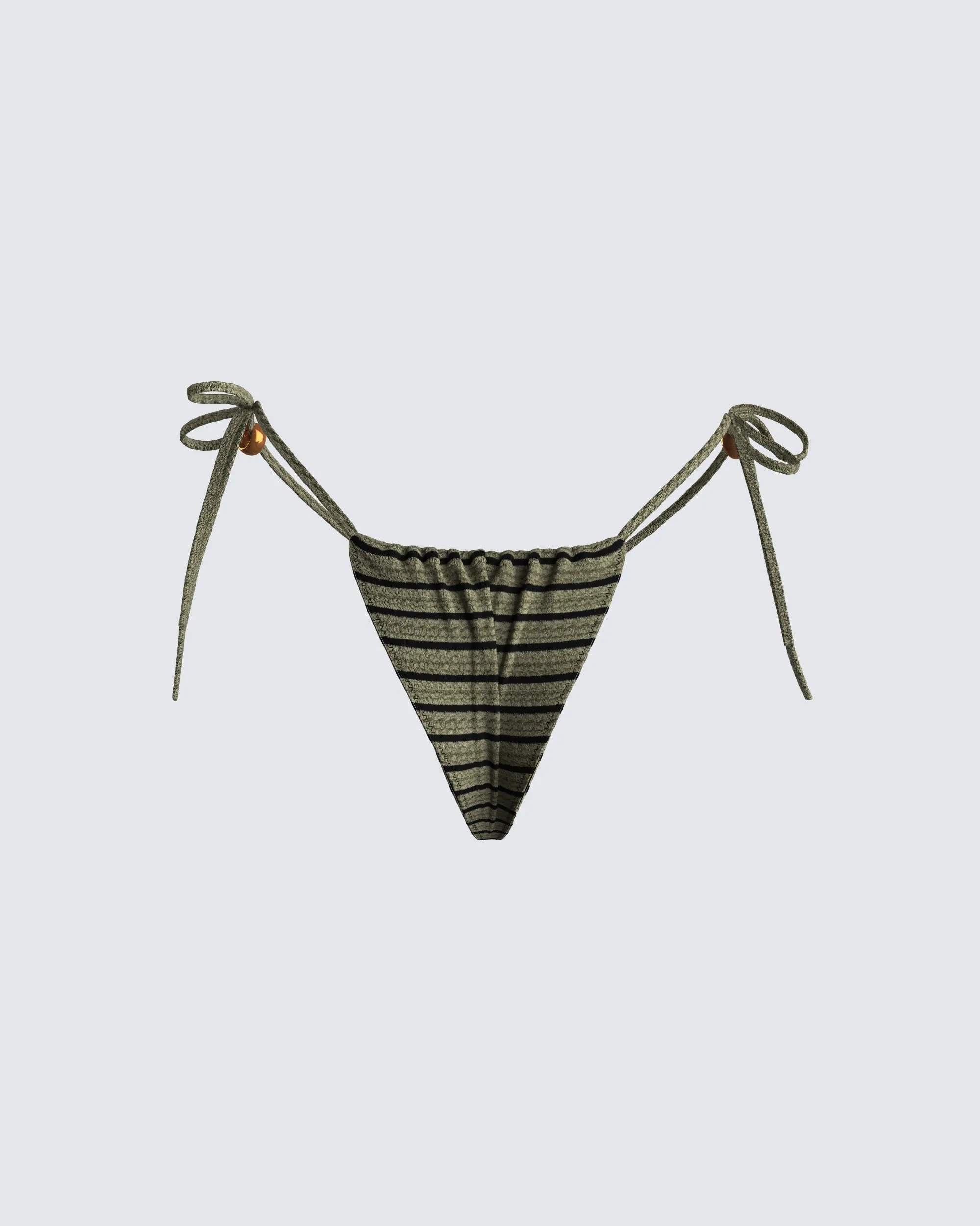 Izzy Olive Stripe Bikini Bottom sold by Finesse product image thumbnail 3