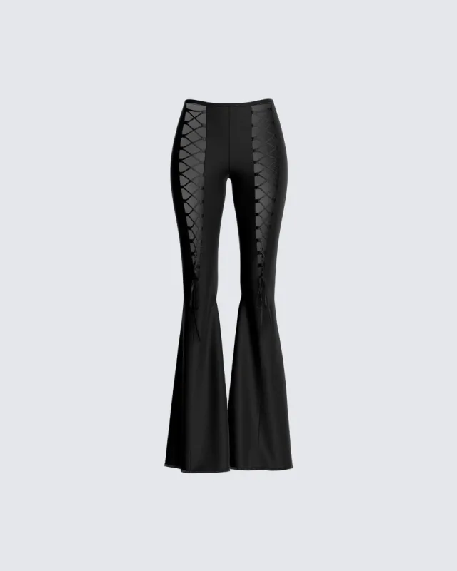 Brady Black Lace Up Pant sold by Finesse