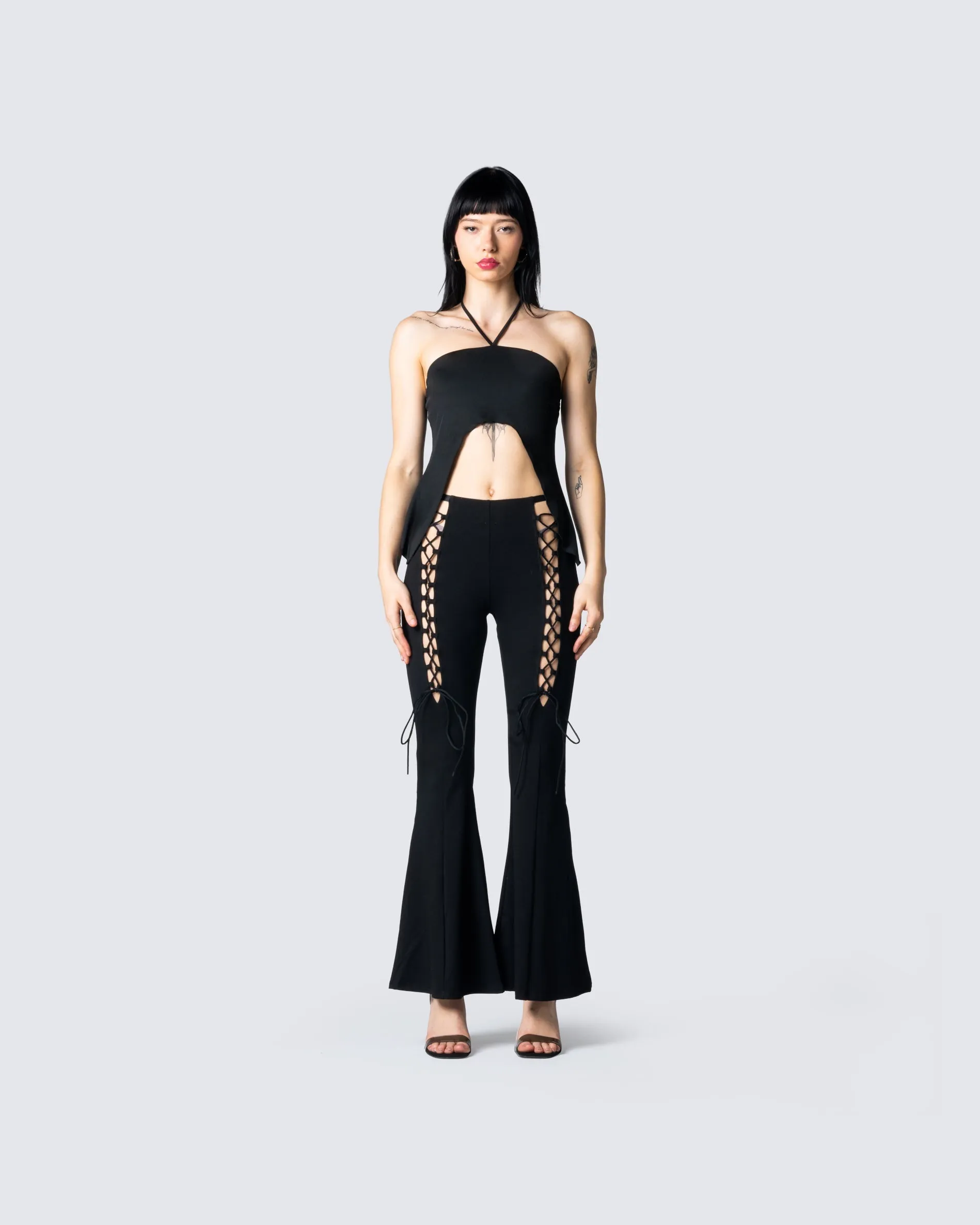 Brady Black Lace Up Pant sold by Finesse product image thumbnail 4