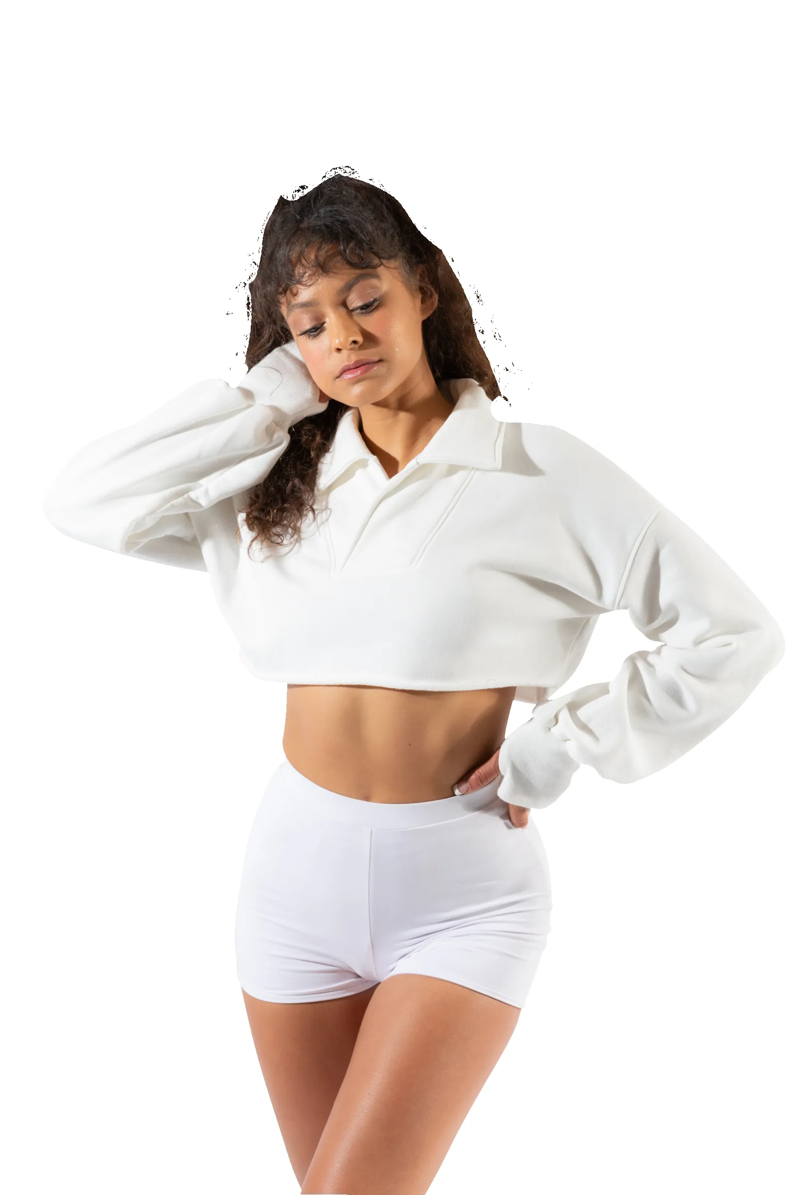 Bella Paradise Cropped Collared Pullover sold by Finesse product image thumbnail 4