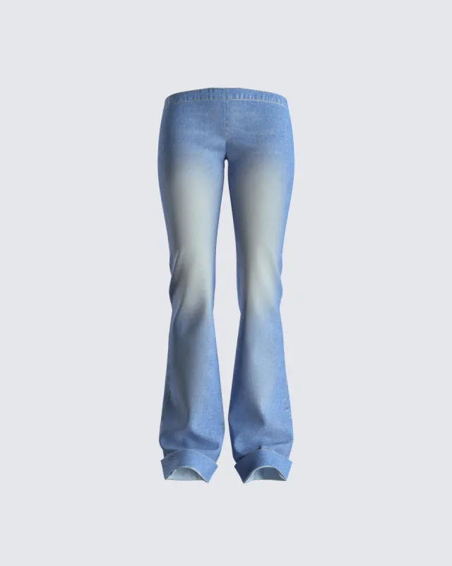 Juliana Blue Denim Low Rise Jean sold by Finesse