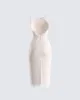 Tyra Ivory Lace Halter Midi Dress sold by Finesse