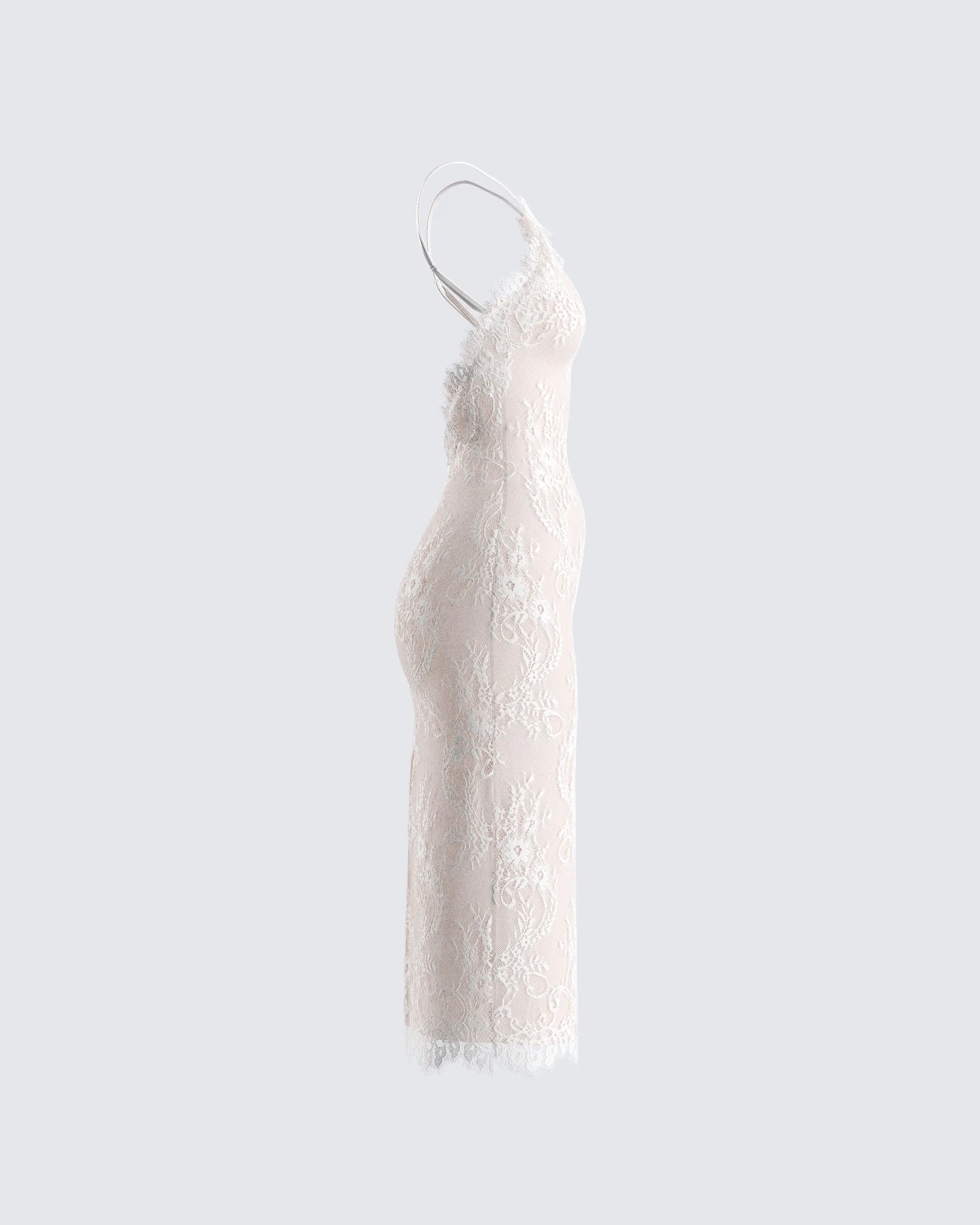 Tyra Ivory Lace Halter Midi Dress sold by Finesse product image thumbnail 2
