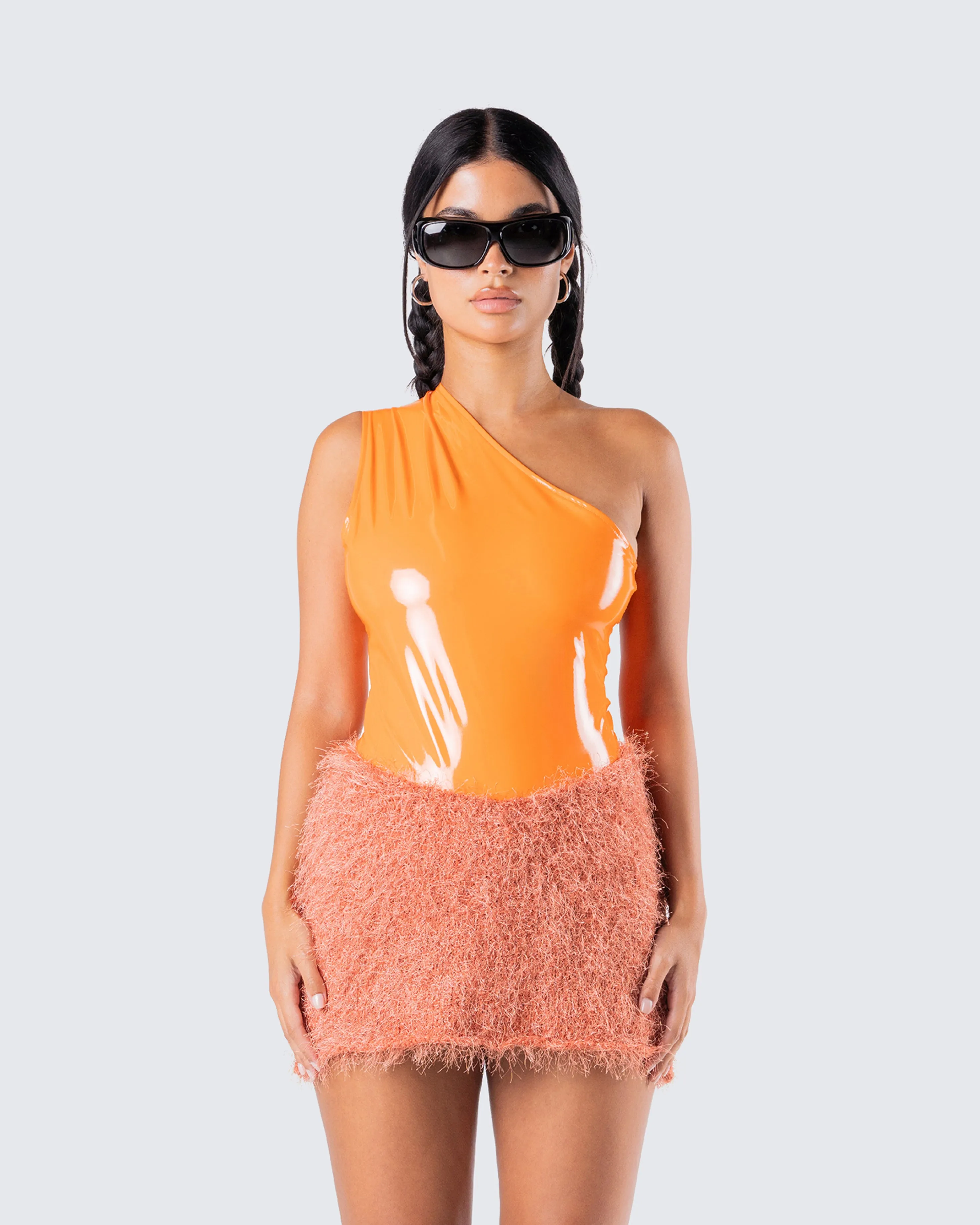 Sierra Orange One Shoulder Top sold by Finesse product image thumbnail 4