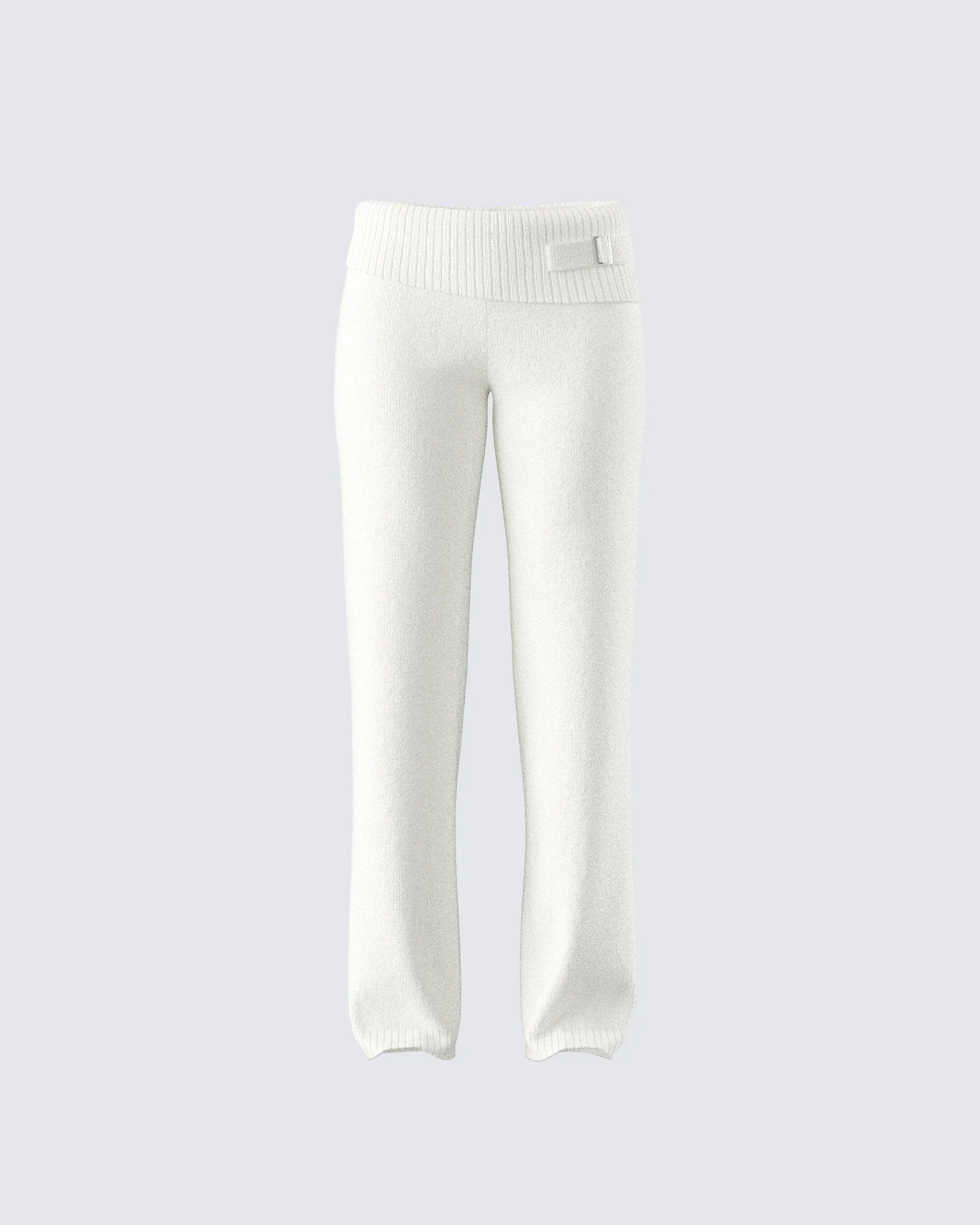 Alyssa White Knit Pant sold by Finesse