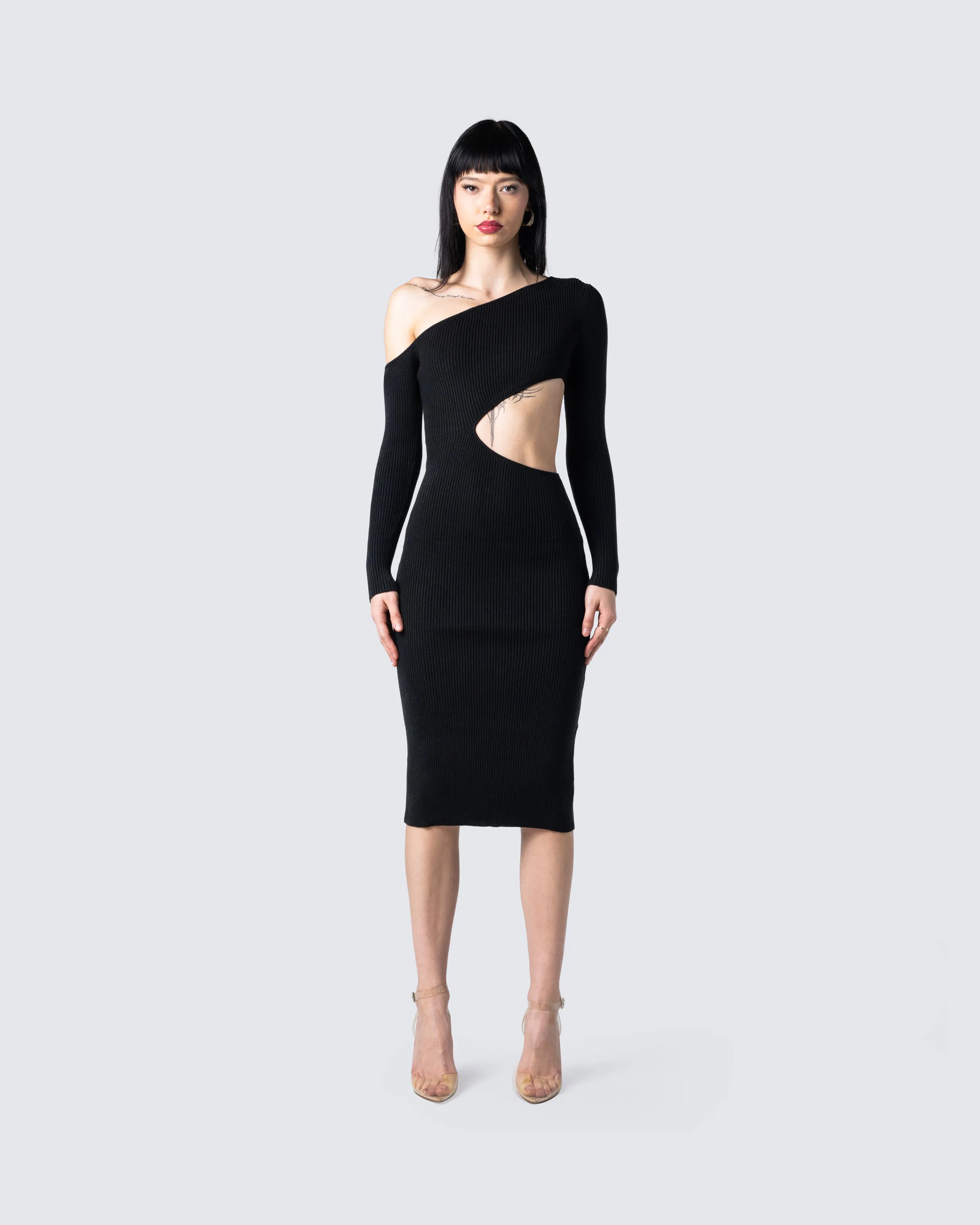 Xander Black Cut Out Midi Dress sold by Finesse product image thumbnail 4