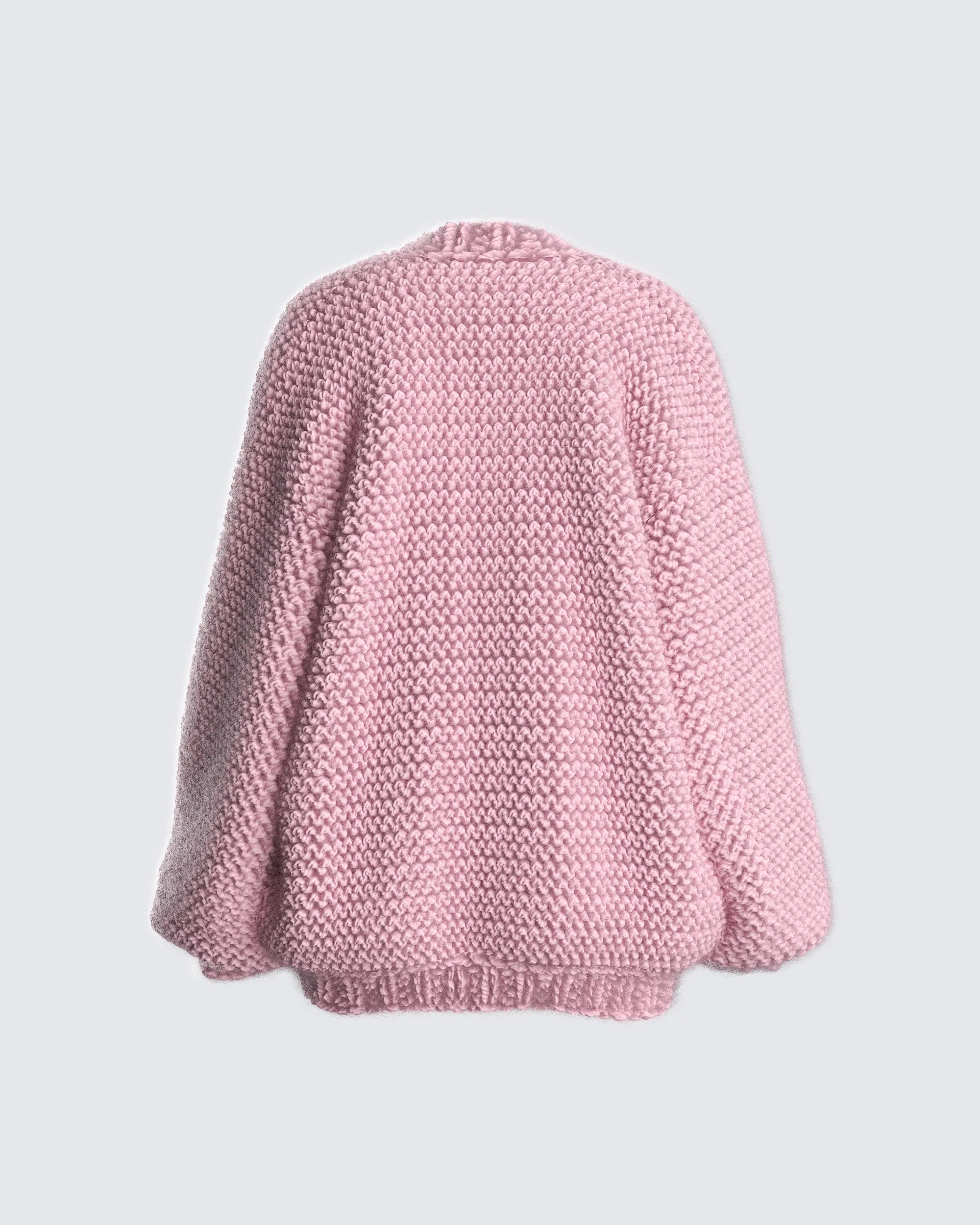 Blaise Pink Chunky Hand Knit Cardigan | Parallel