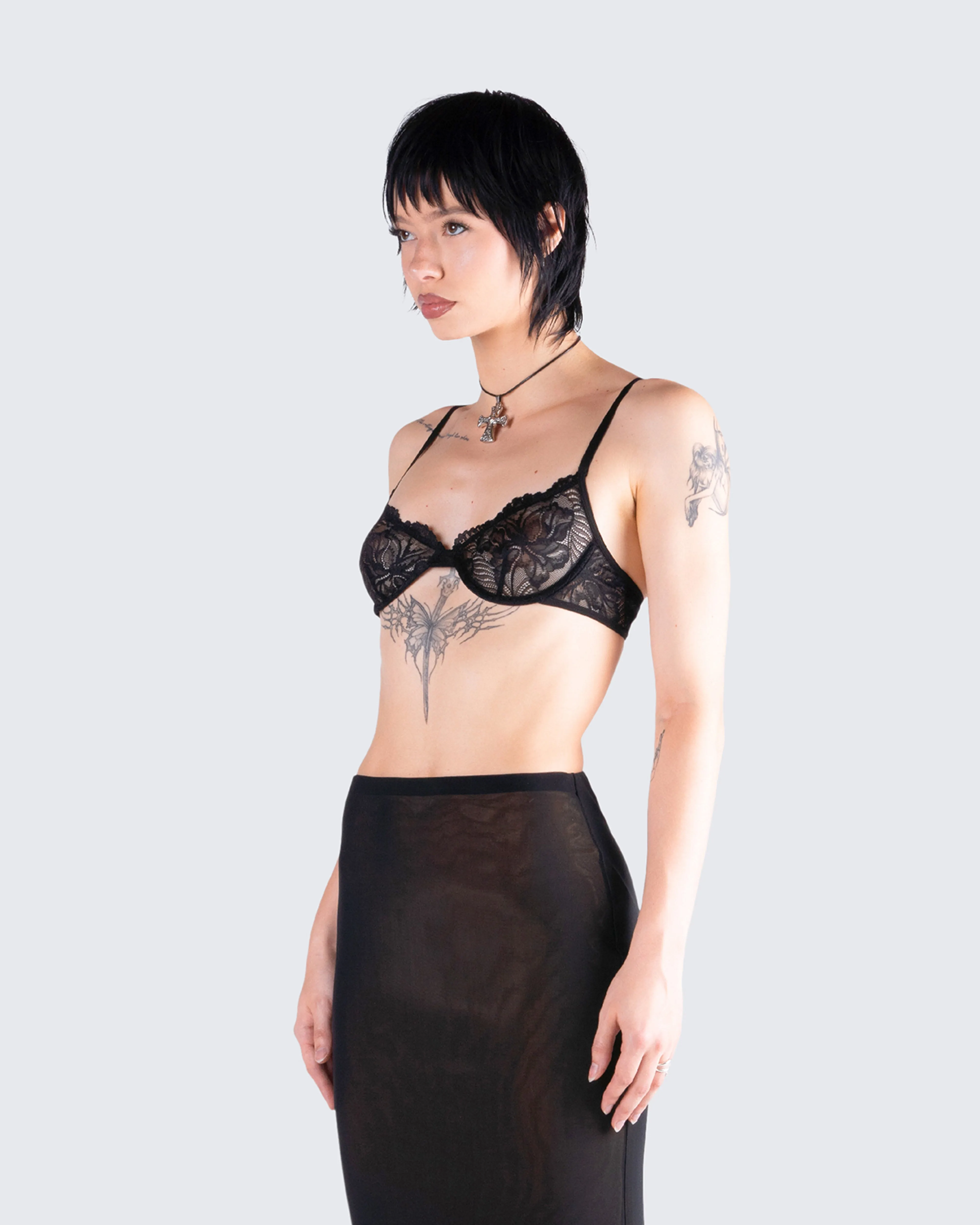 Clove Black Lace Bra Top sold by Finesse product image thumbnail 5