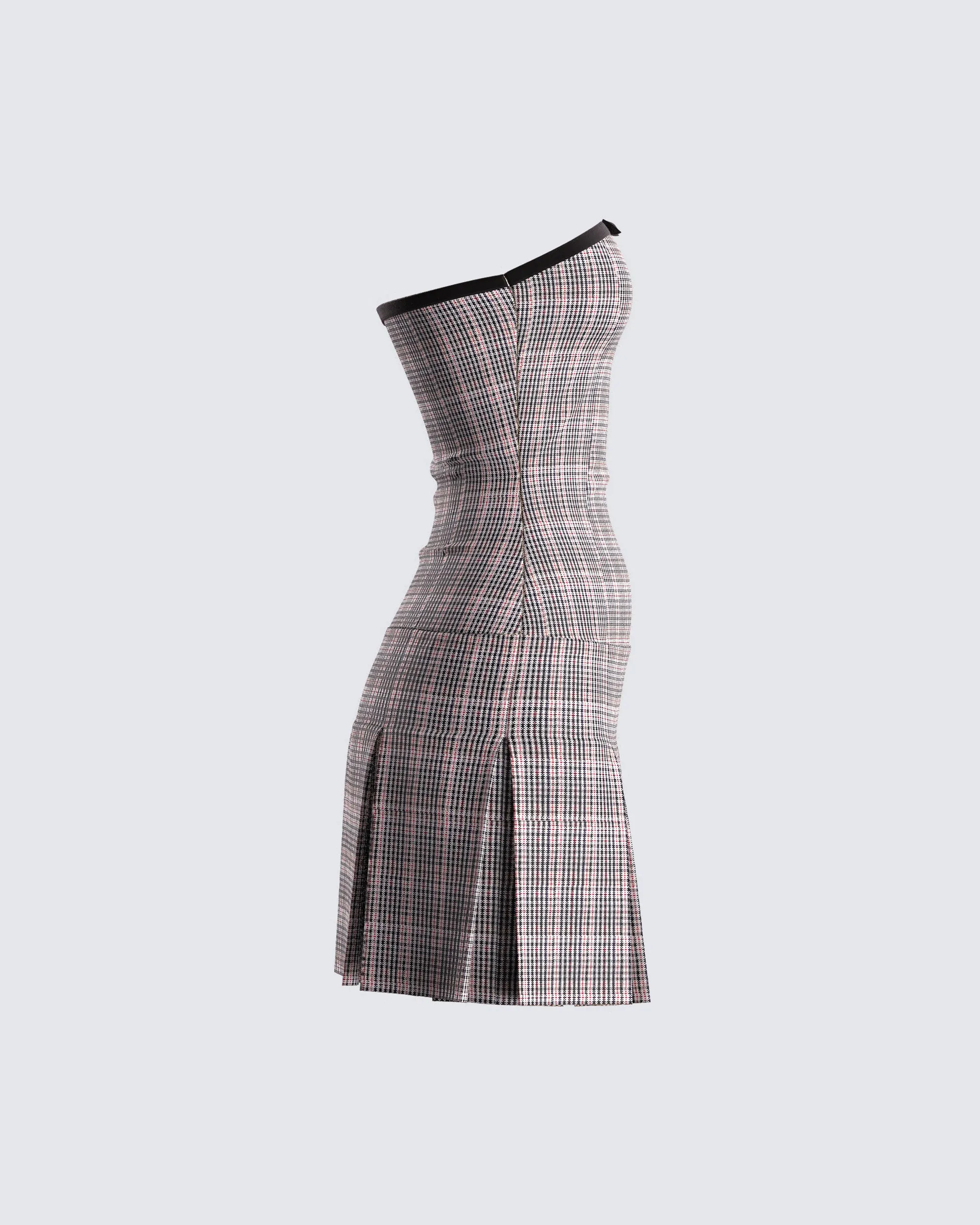 Marge Houndstooth Pleat Mini Dress sold by Finesse product image thumbnail 2