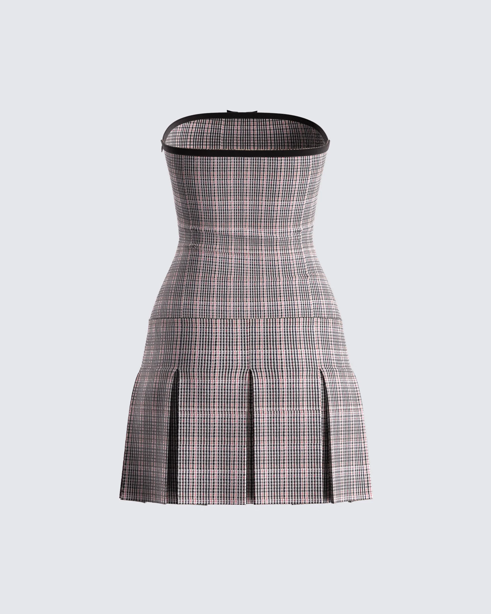 Marge Houndstooth Pleat Mini Dress sold by Finesse product image thumbnail 3
