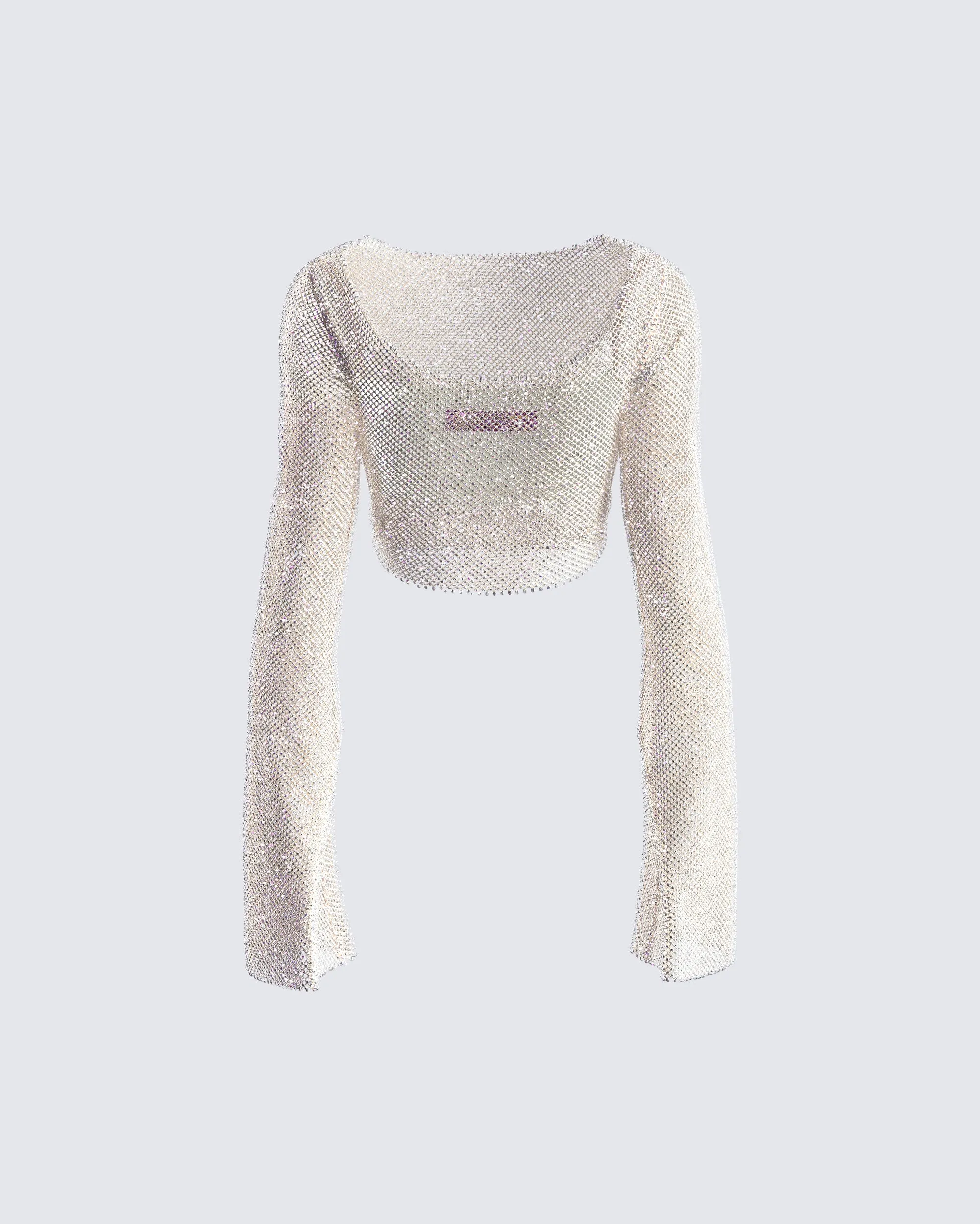 Yanni Cream Rhinestone Top sold by Finesse product image thumbnail 3