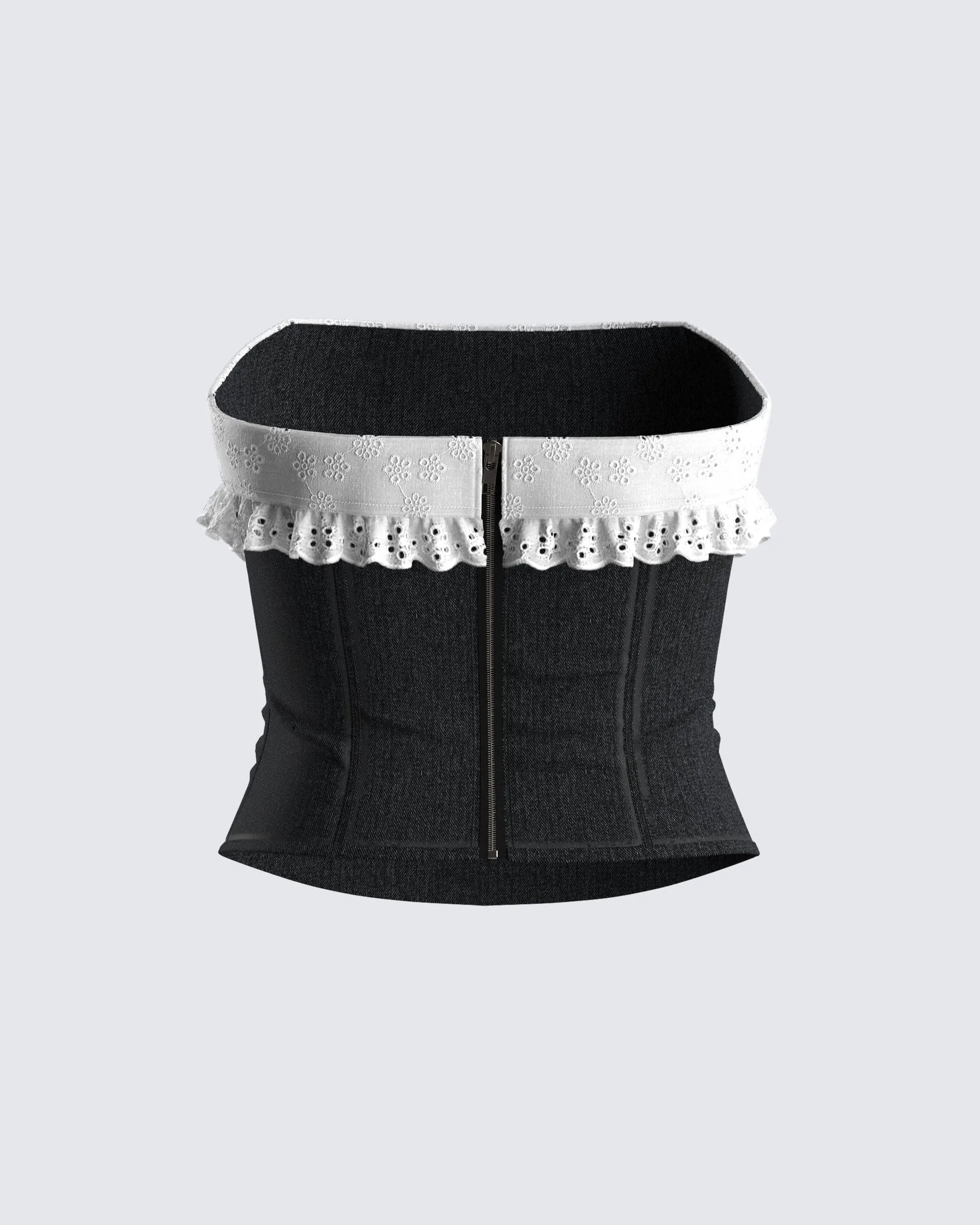 Padma Multi Eyelet Denim Tube Top sold by Finesse product image thumbnail 3