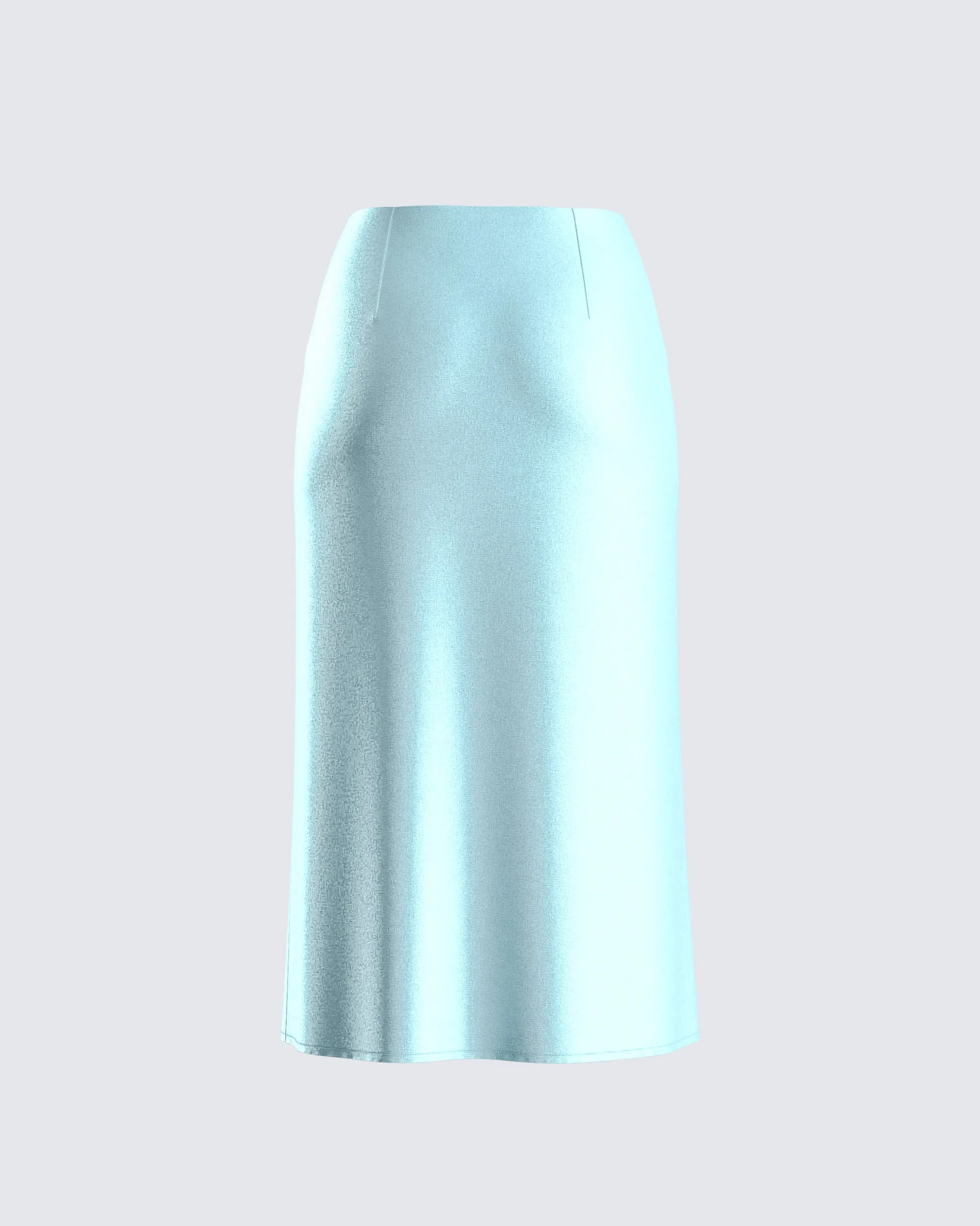 Florie Aqua Satin Midi Skirt sold by Finesse product image thumbnail 3