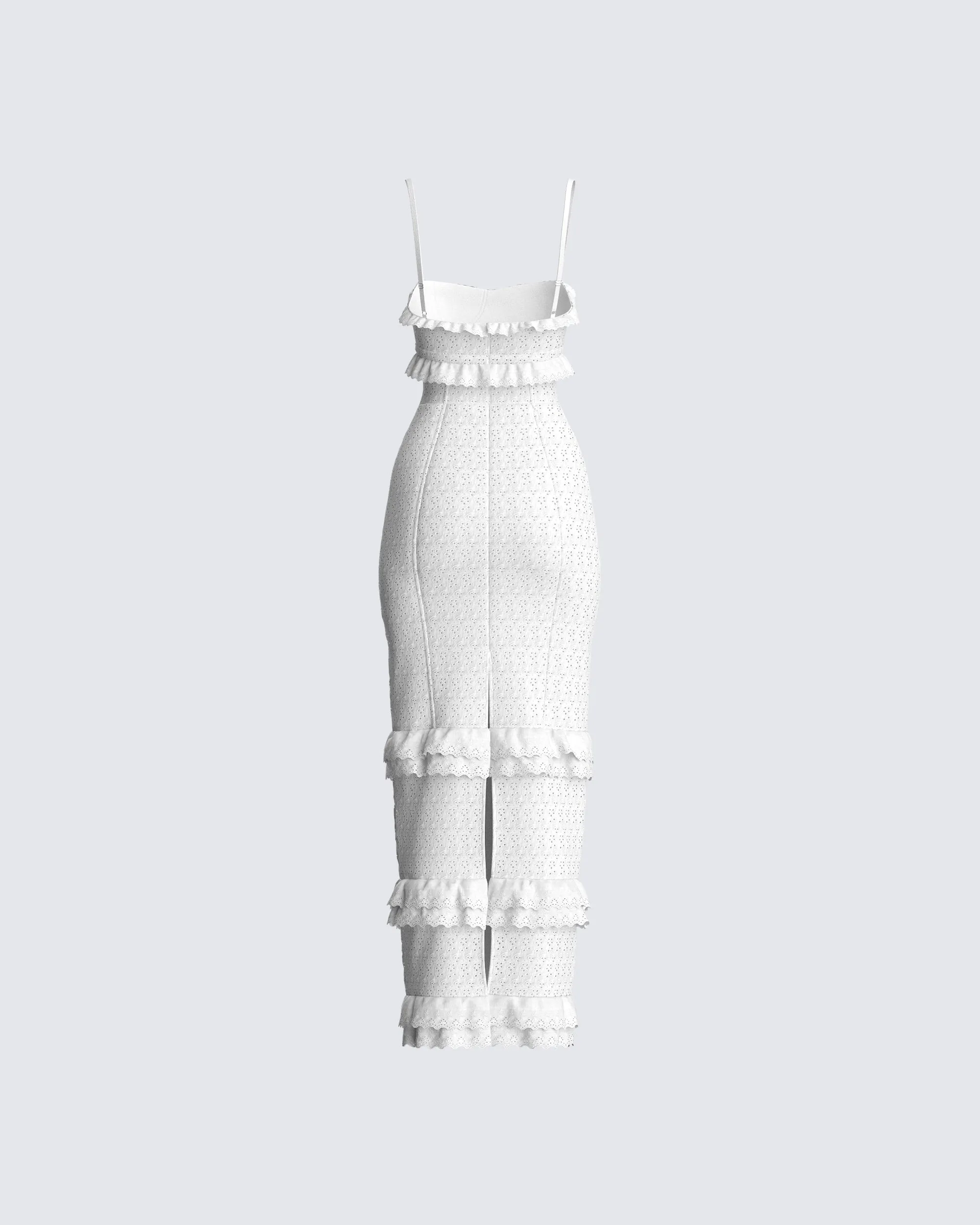 Juniper White Eyelet Maxi Dress sold by Finesse product image thumbnail 3