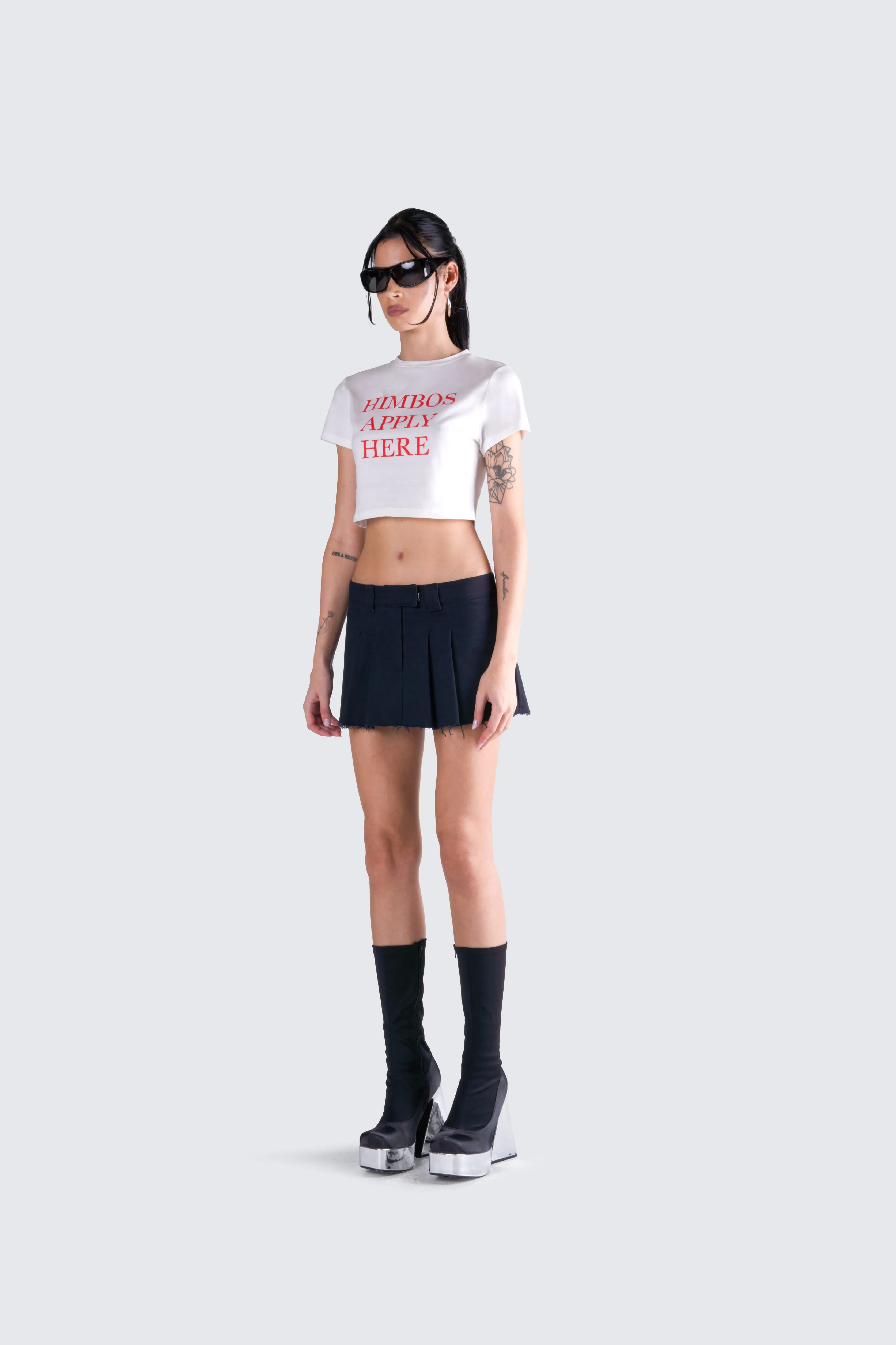 Marcil Black Heeled Platform Boot sold by Finesse product image thumbnail 5