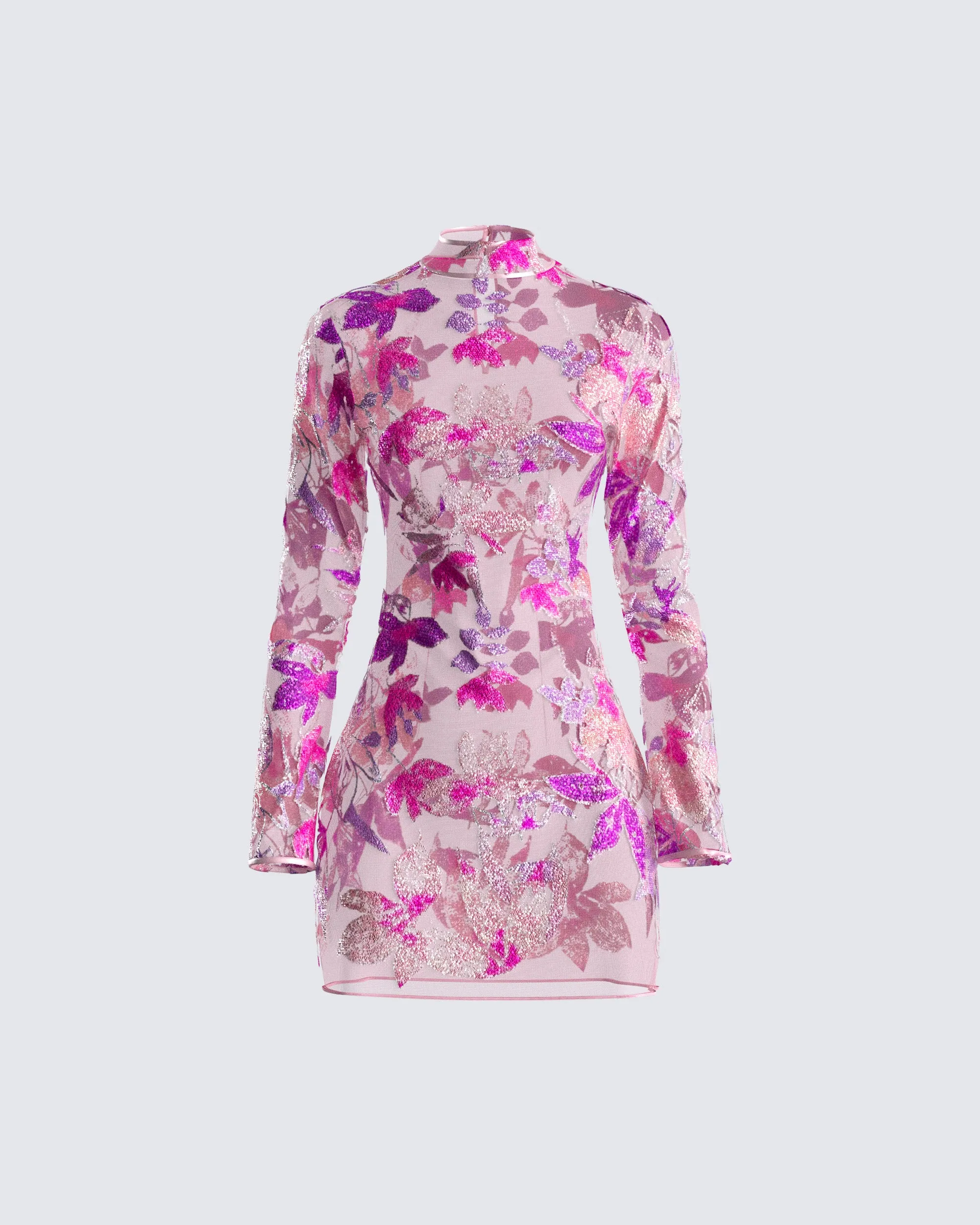 Marta Pink Floral Mini Dress sold by Finesse