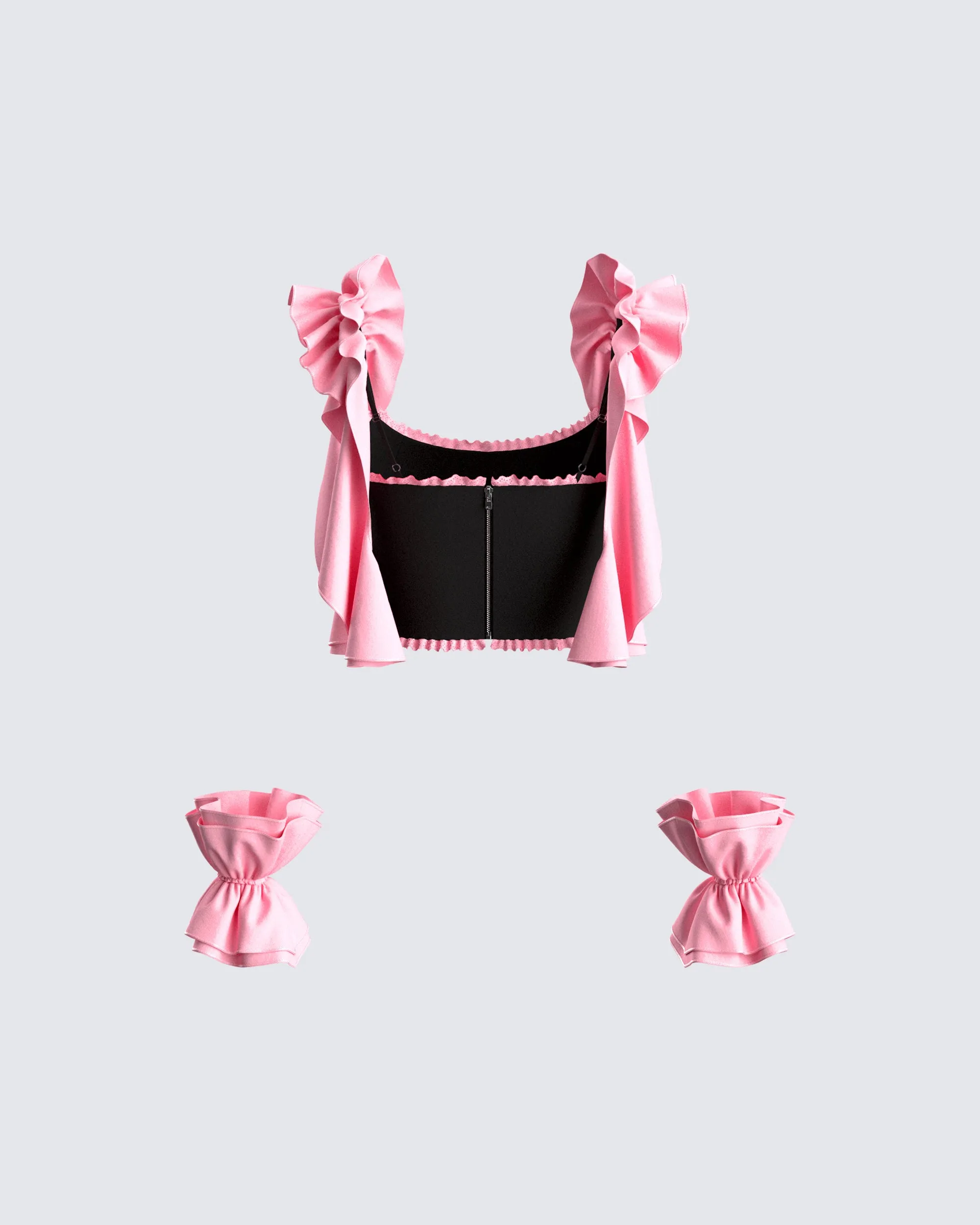 Gabriela Multi Ruffle Top & Cuffs sold by Finesse product image thumbnail 3