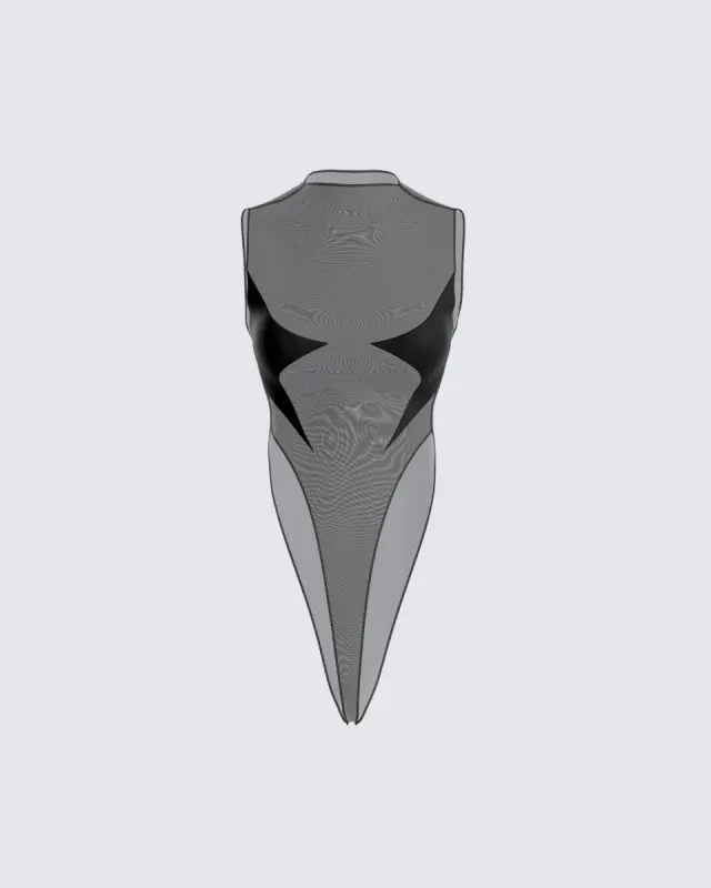 Rena Black Bodysuit sold by Finesse