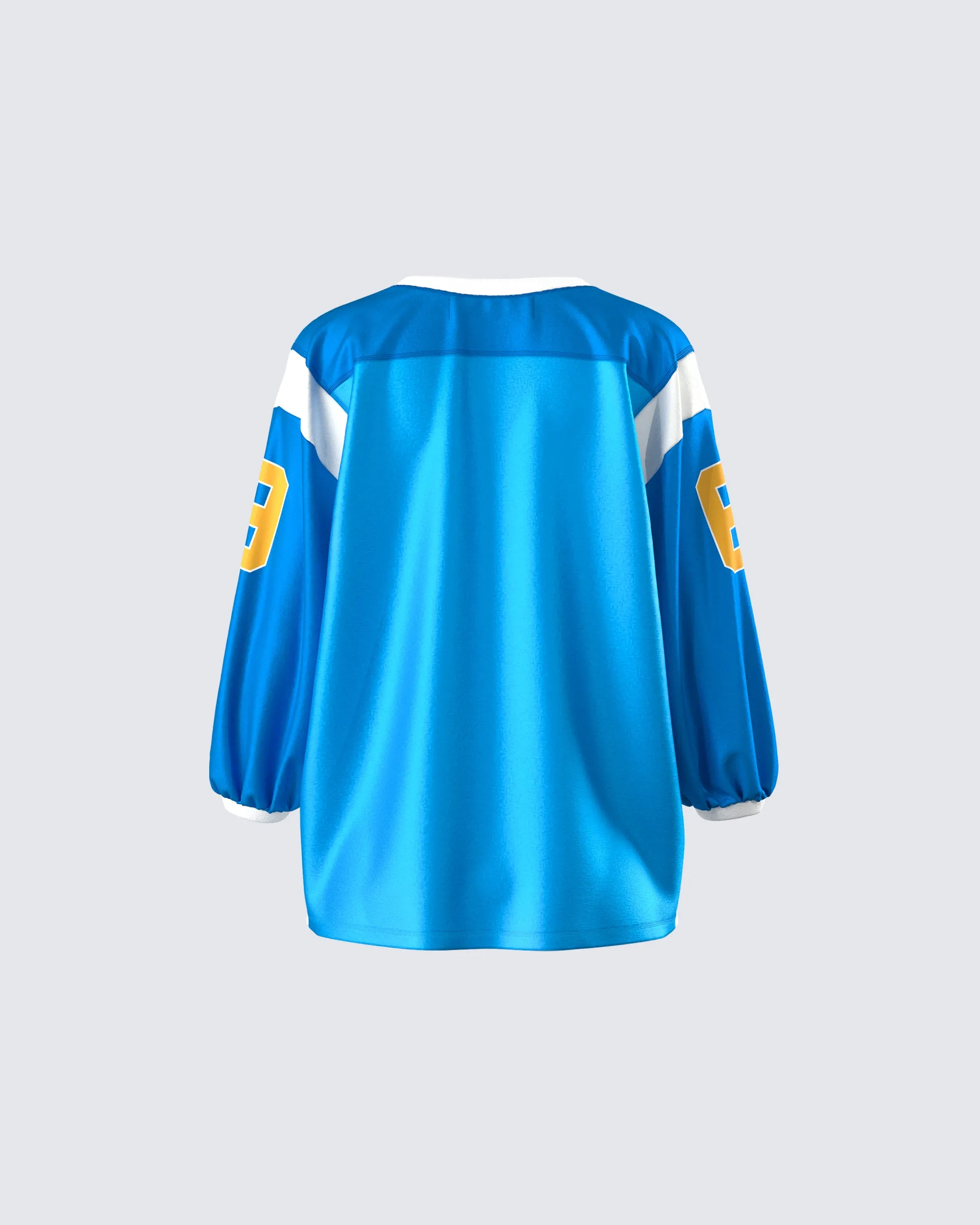 Bea Blue Graphic Sports Jersey Top sold by Finesse product image thumbnail 3