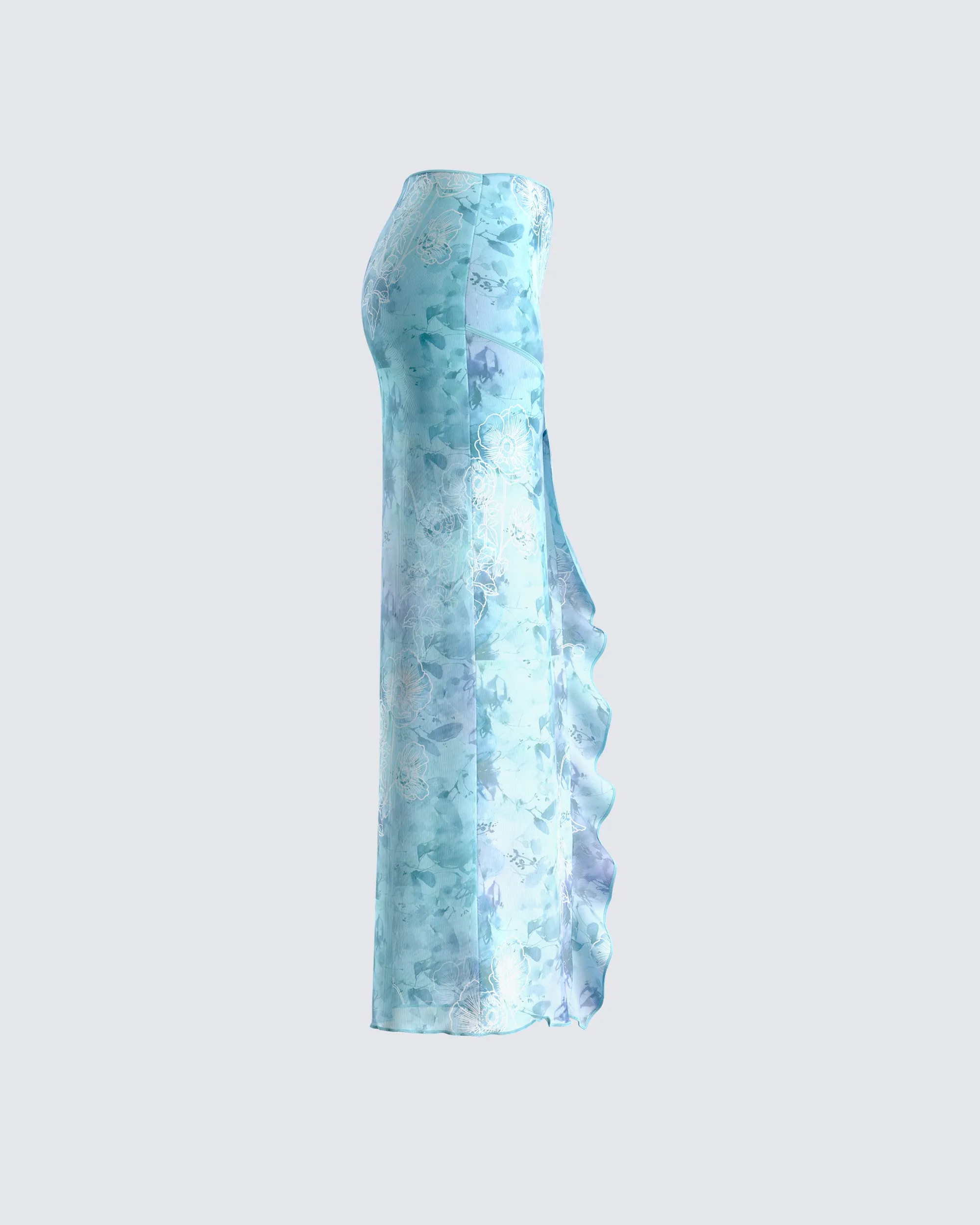 Bahia Mint Floral Print Skirt sold by Finesse product image thumbnail 2