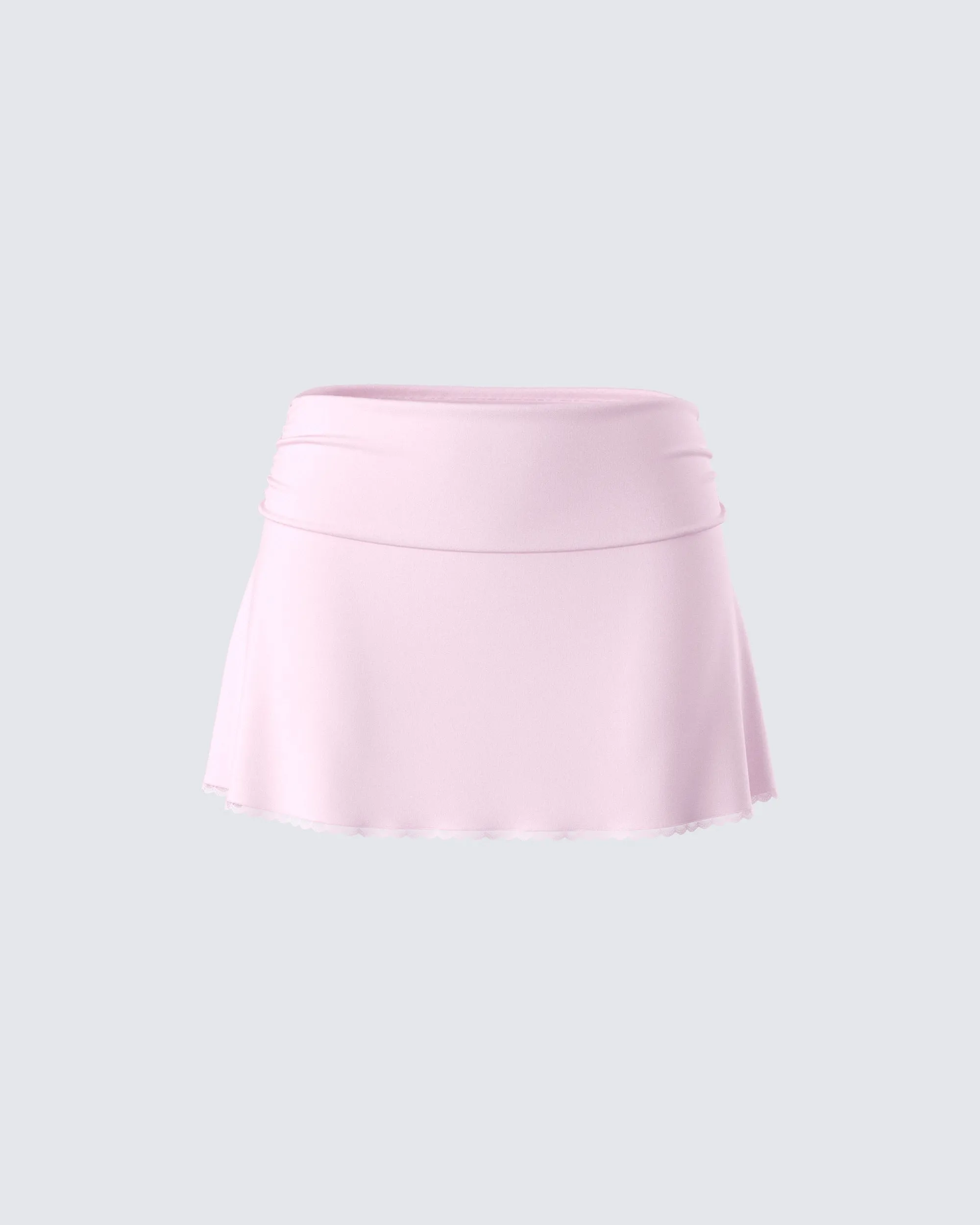 Karlissa Pink Foldover Mini Skirt sold by Finesse