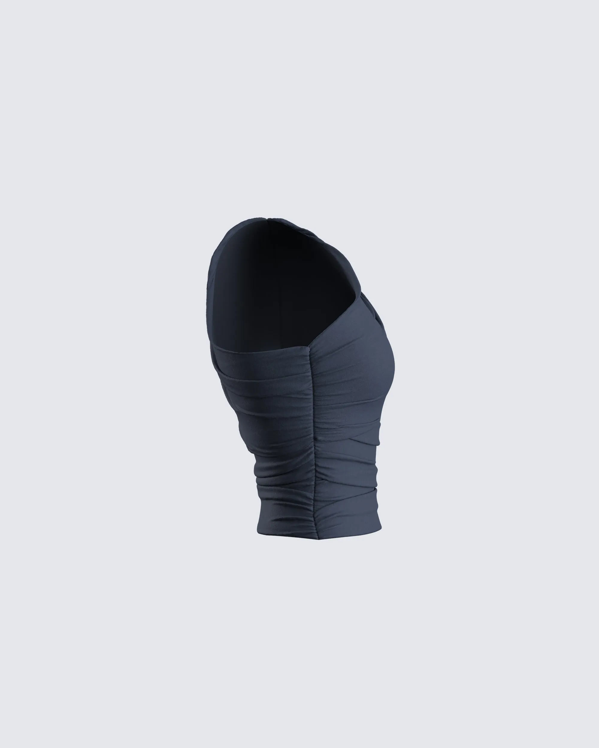 Charlize Navy One Shoulder Top sold by Finesse product image thumbnail 2