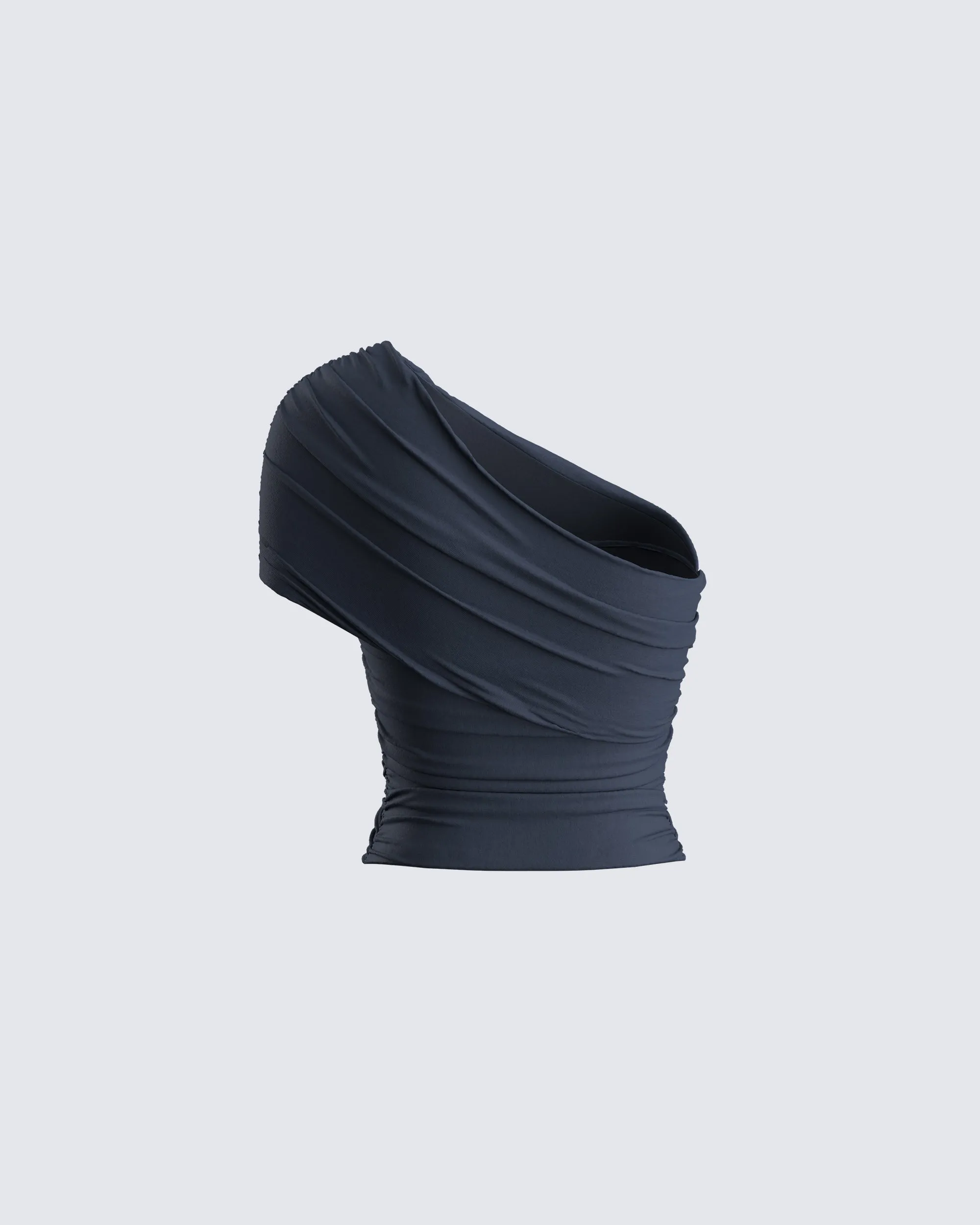 Charlize Navy One Shoulder Top sold by Finesse product image thumbnail 3