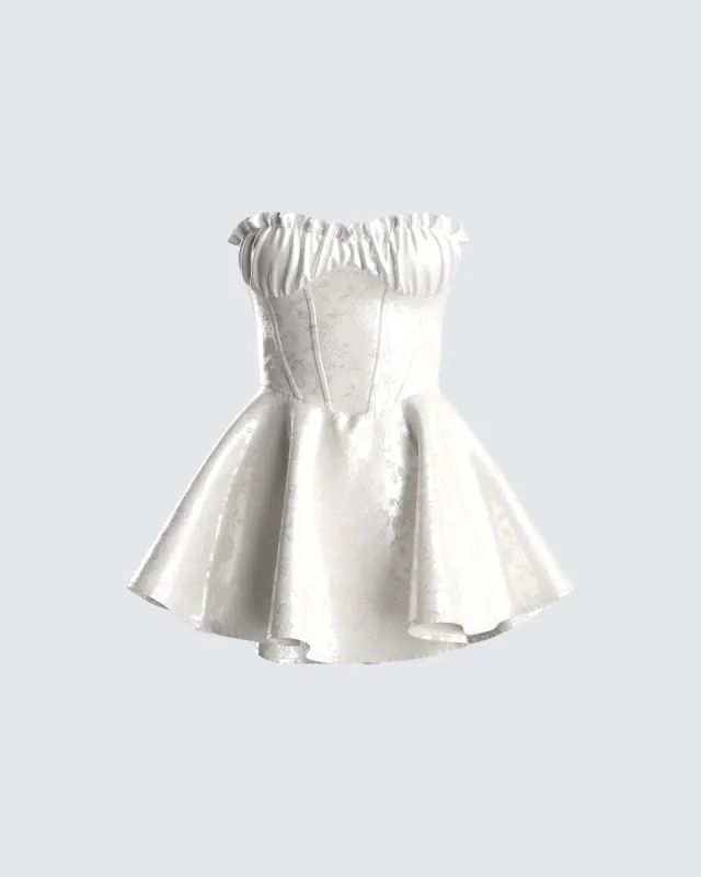 Connie White Mini Dress sold by Finesse