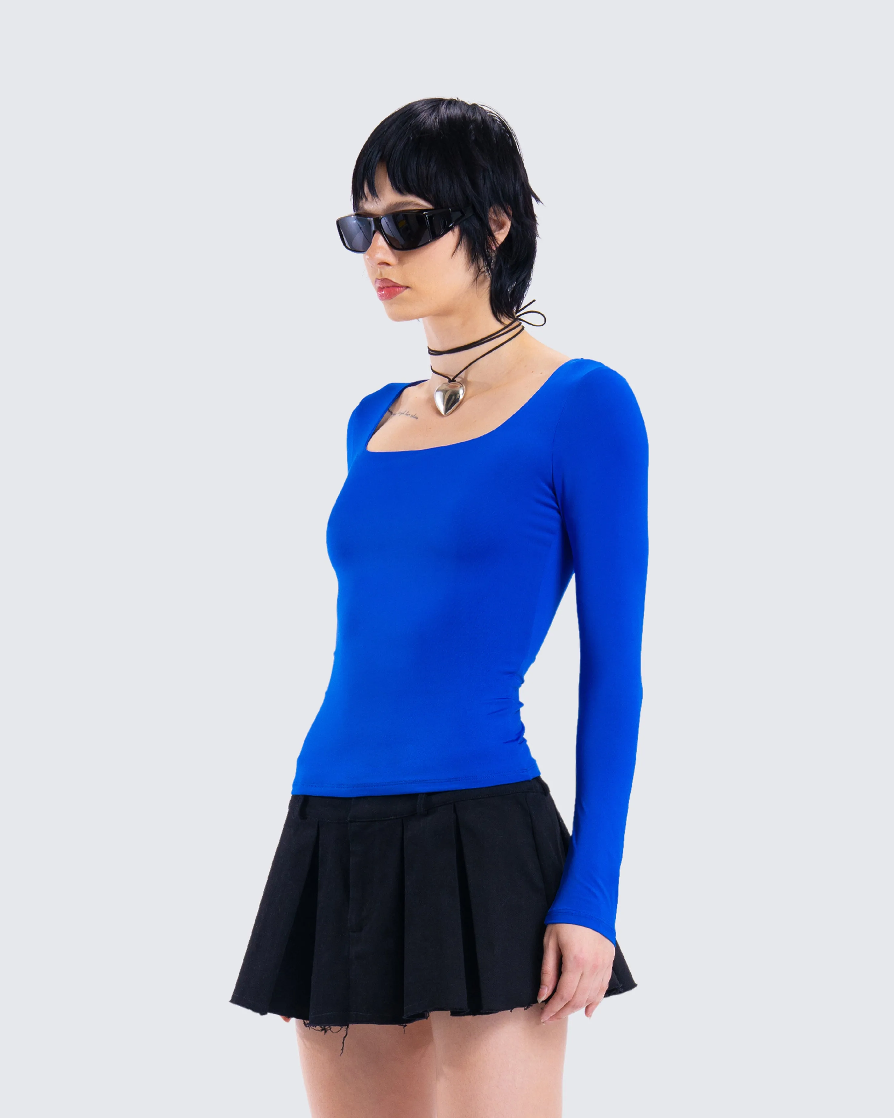 Brynee Blue Long Sleeve Top sold by Finesse product image thumbnail 5