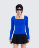 Brynee Blue Long Sleeve Top sold by Finesse