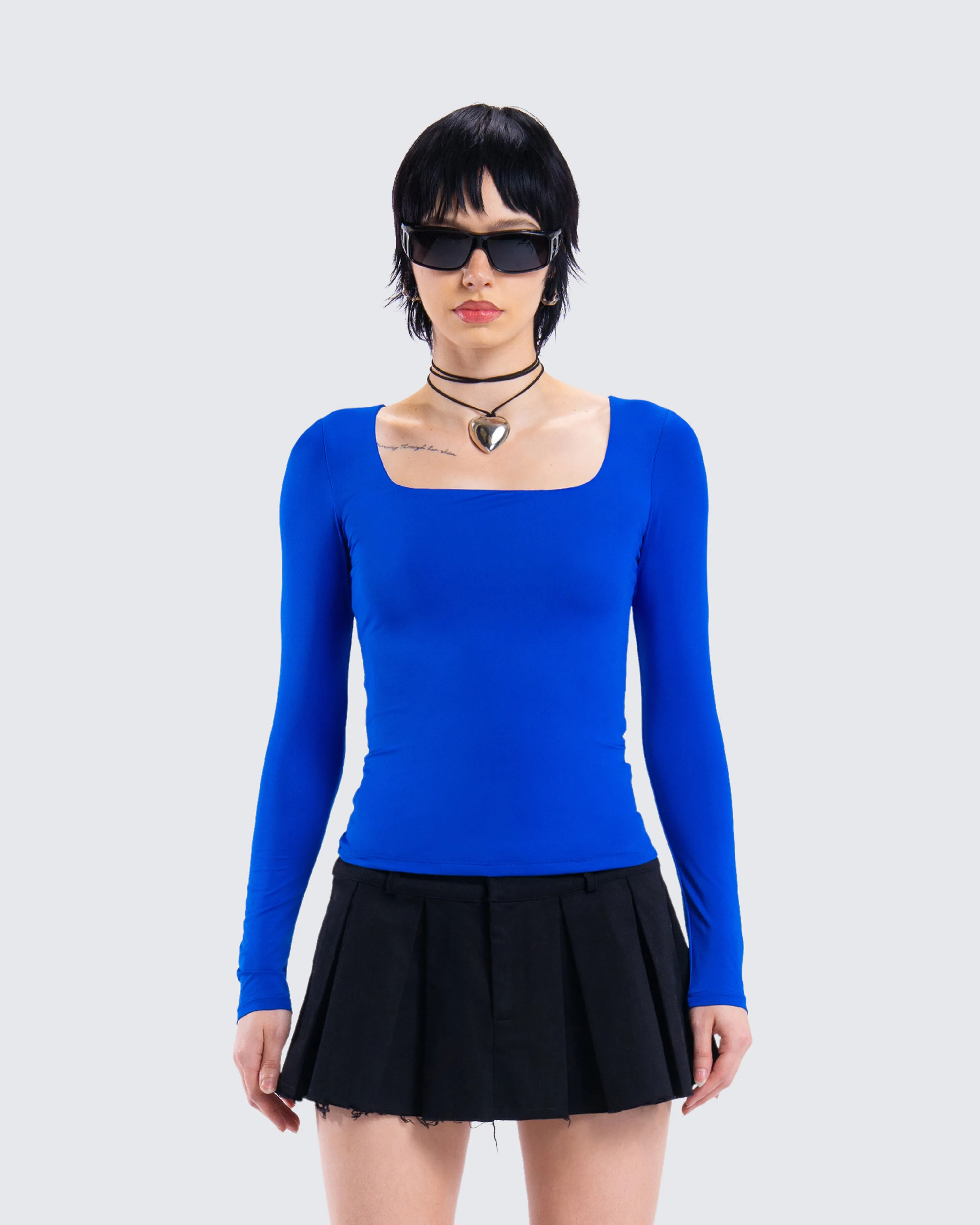 Brynee Blue Long Sleeve Top sold by Finesse product image thumbnail 4