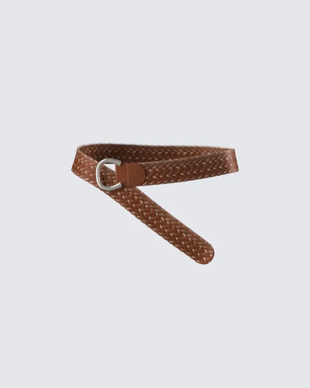 Zoella Tan Braided Belt sold by Finesse