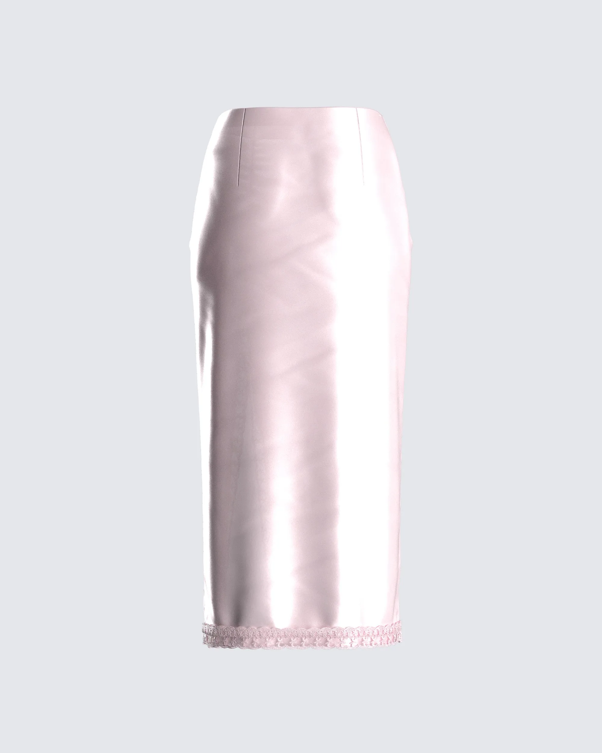 Orana Pink Satin Lace Skirt sold by Finesse product image thumbnail 3