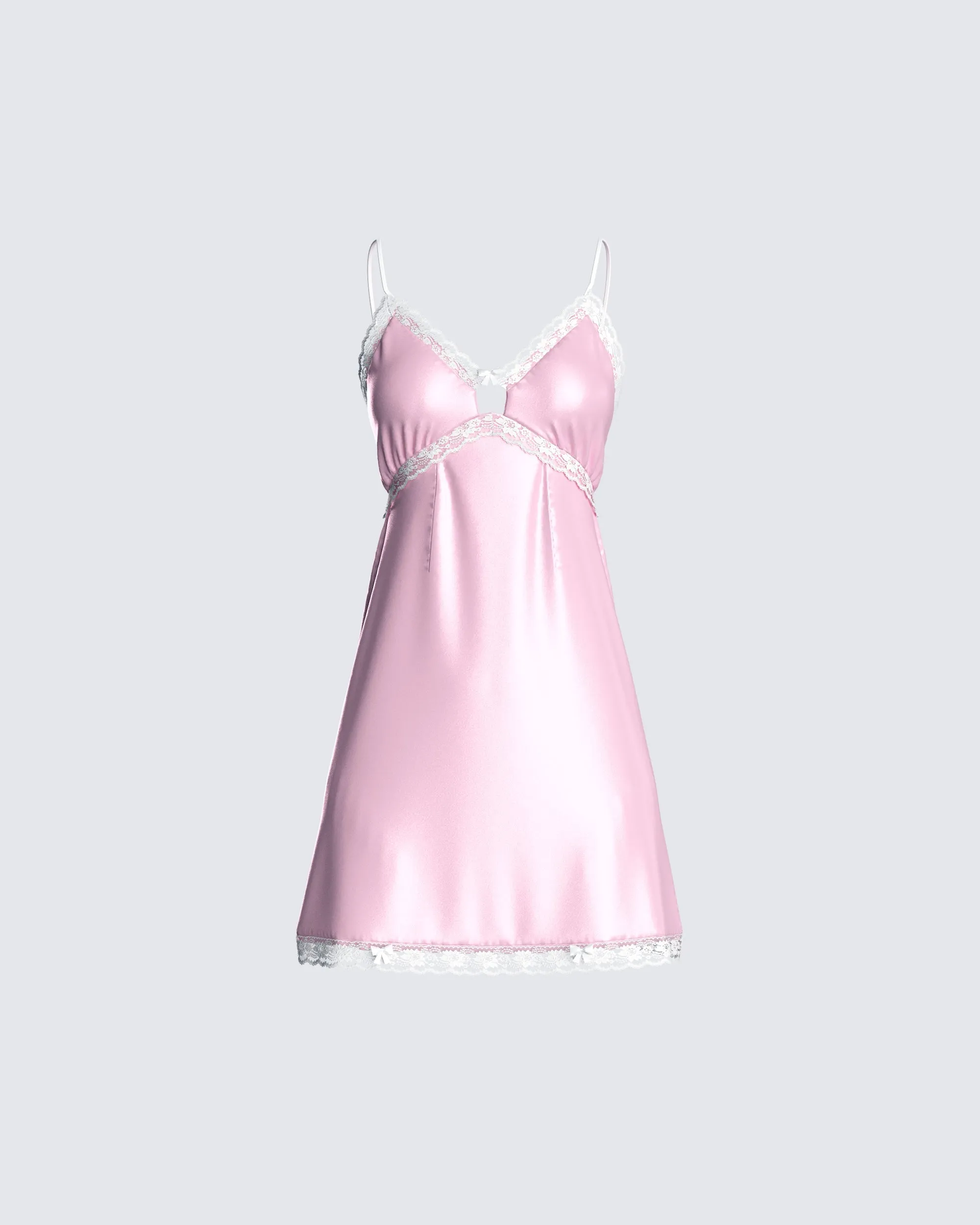 Marsha Pink Satin Mini Dress sold by Finesse