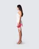 Luisa Pink Print Mini Dress sold by Finesse