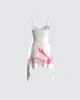 Luisa Pink Print Mini Dress sold by Finesse