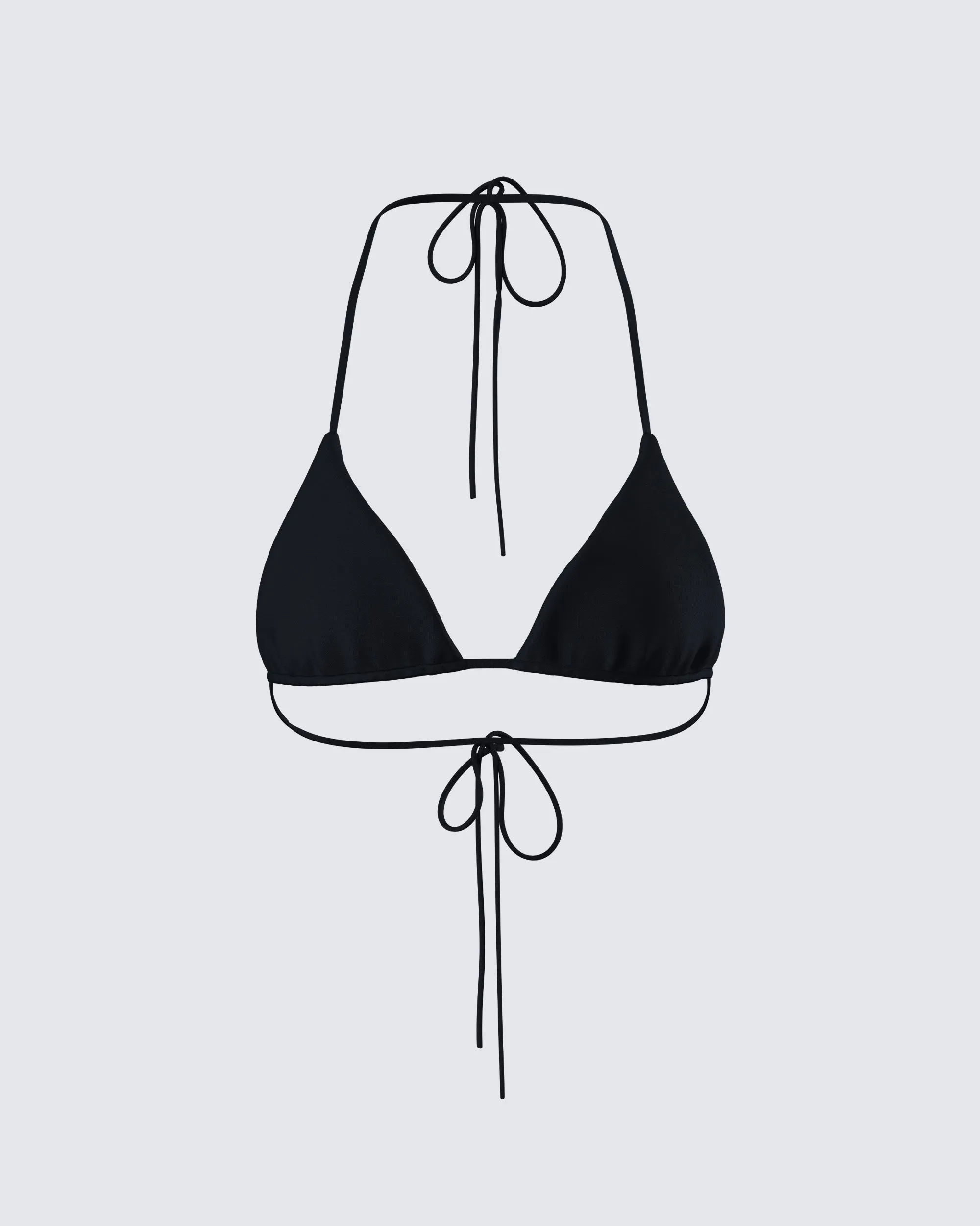 Halsey Black Triangle Bikini Top sold by Finesse