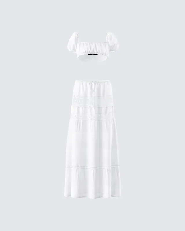 Rue White Floral Set sold by Finesse