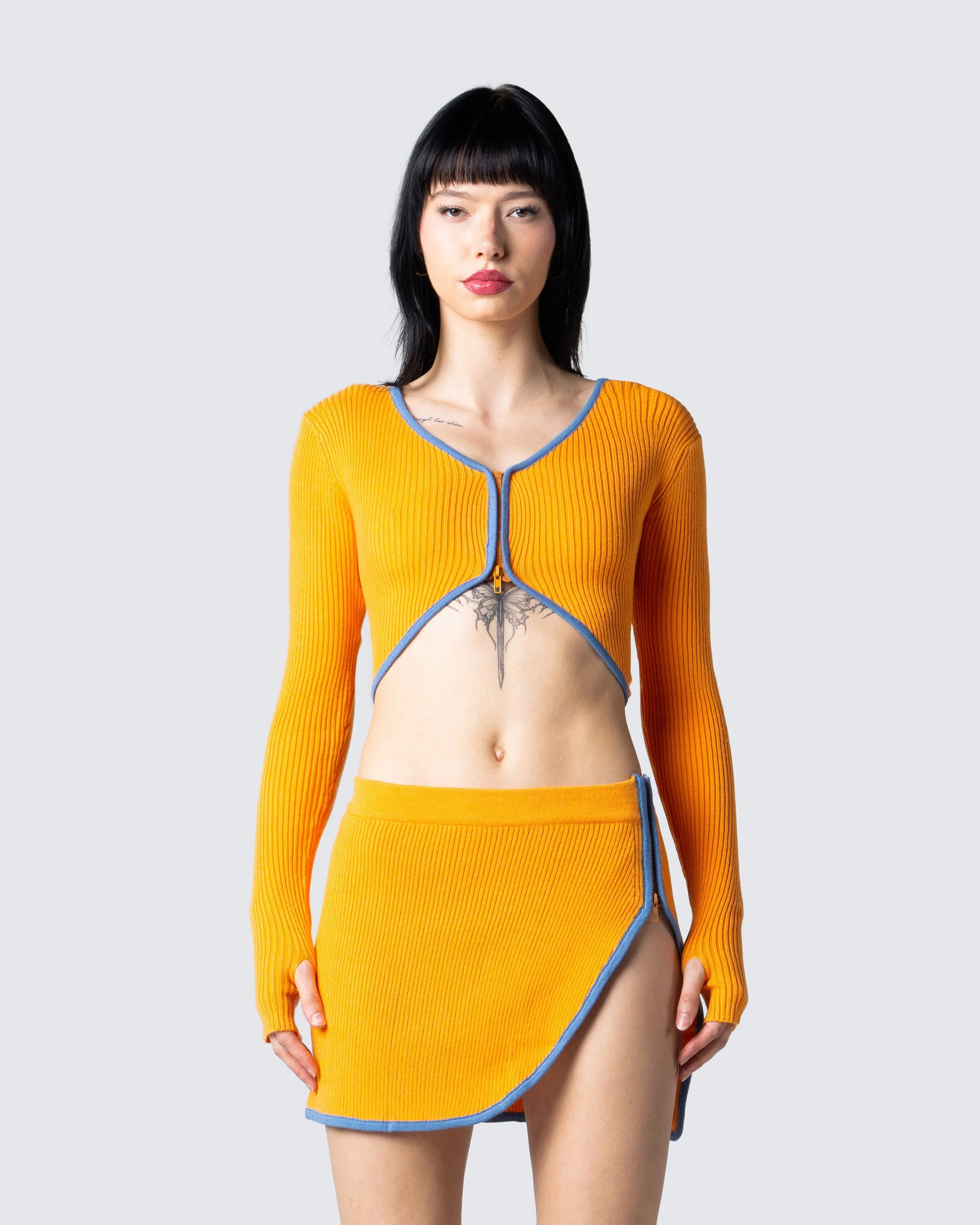 Riley Orange Long Sleeve Top sold by Finesse product image thumbnail 4