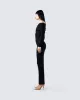 Kyan Black Off Shoulder Maxi Dress sold by Finesse