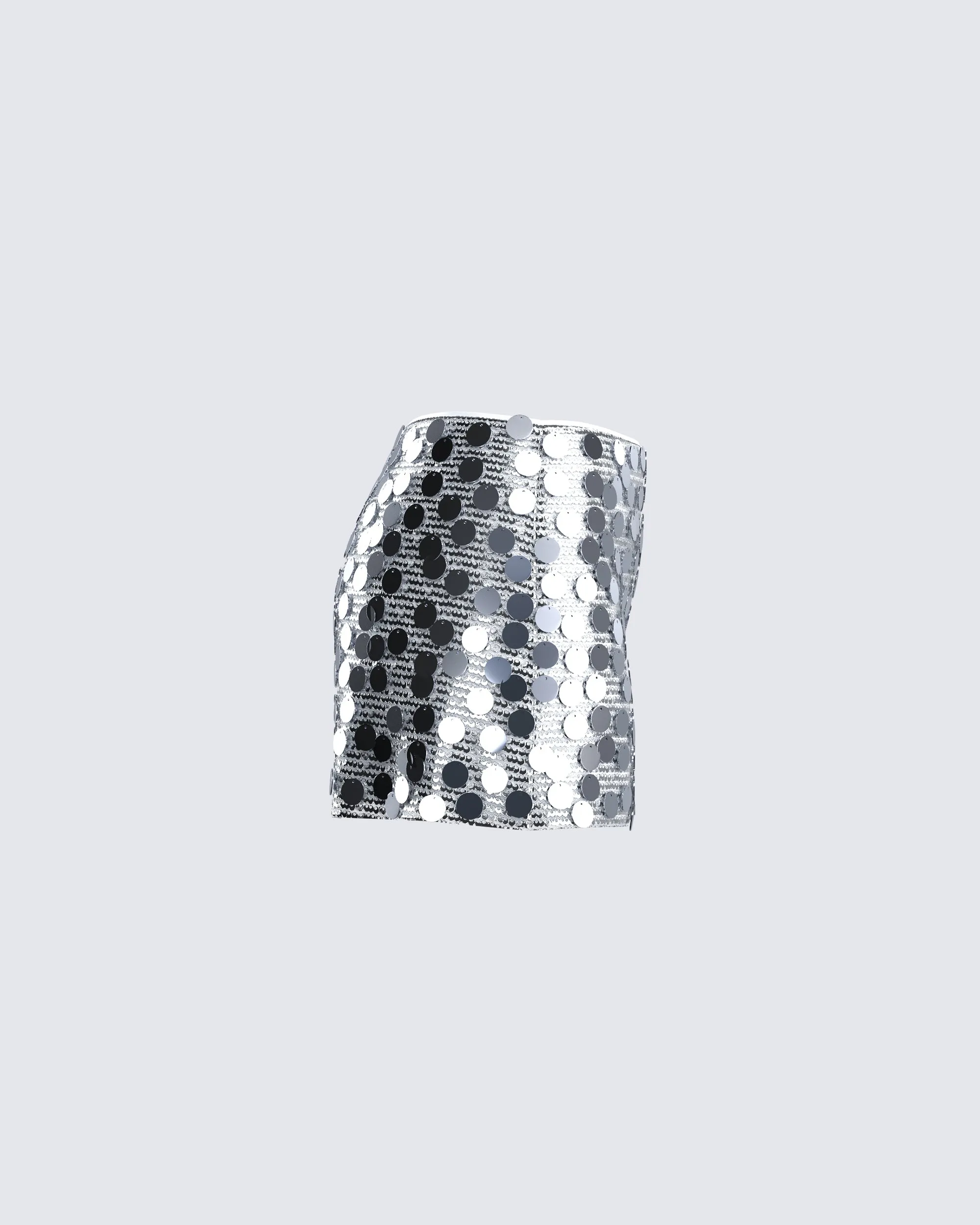 Philo Silver Sequin Mini Skirt sold by Finesse product image thumbnail 2